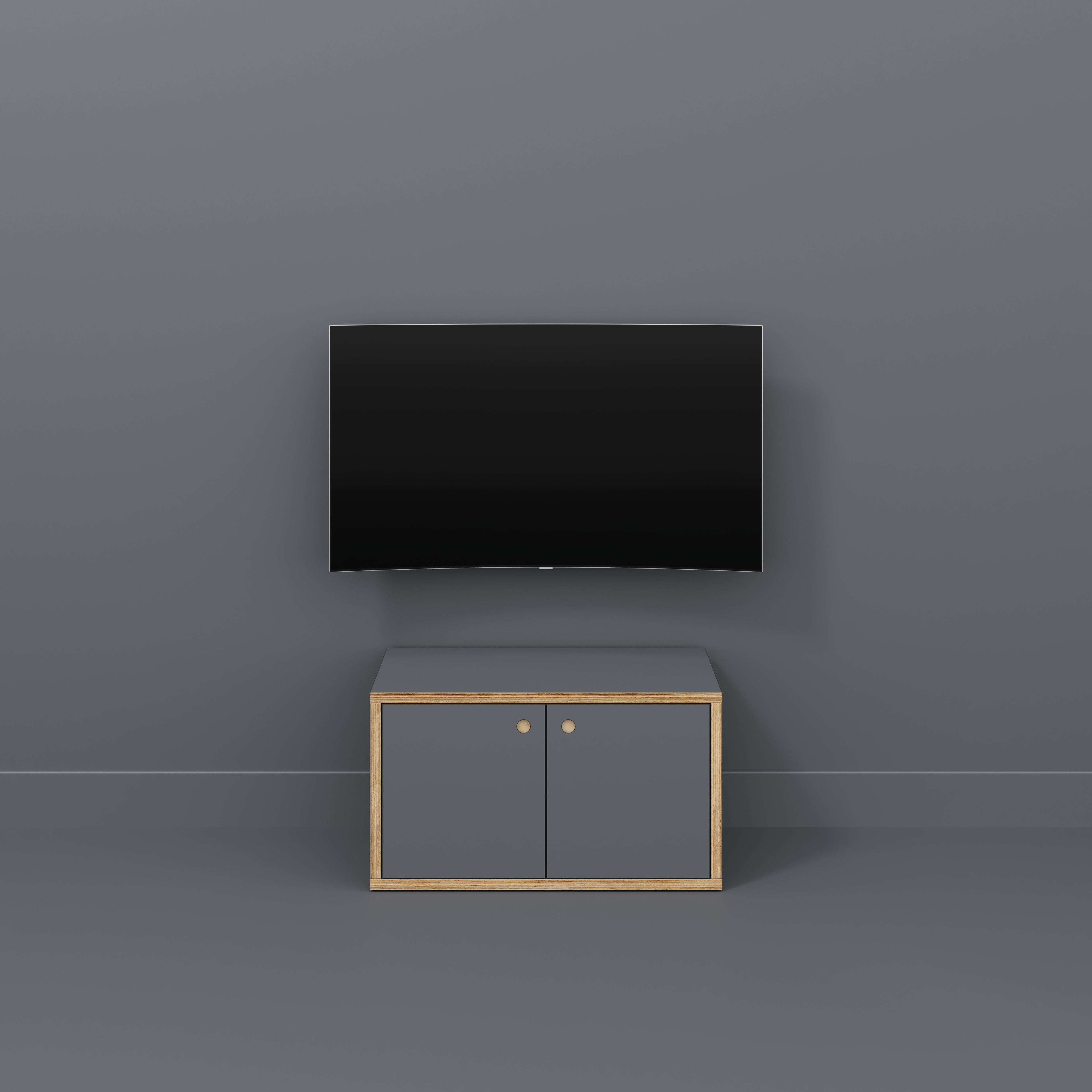 Plywood Storage with Doors - Formica Tornado Grey - 800(w) x 400(d) x 450(h)