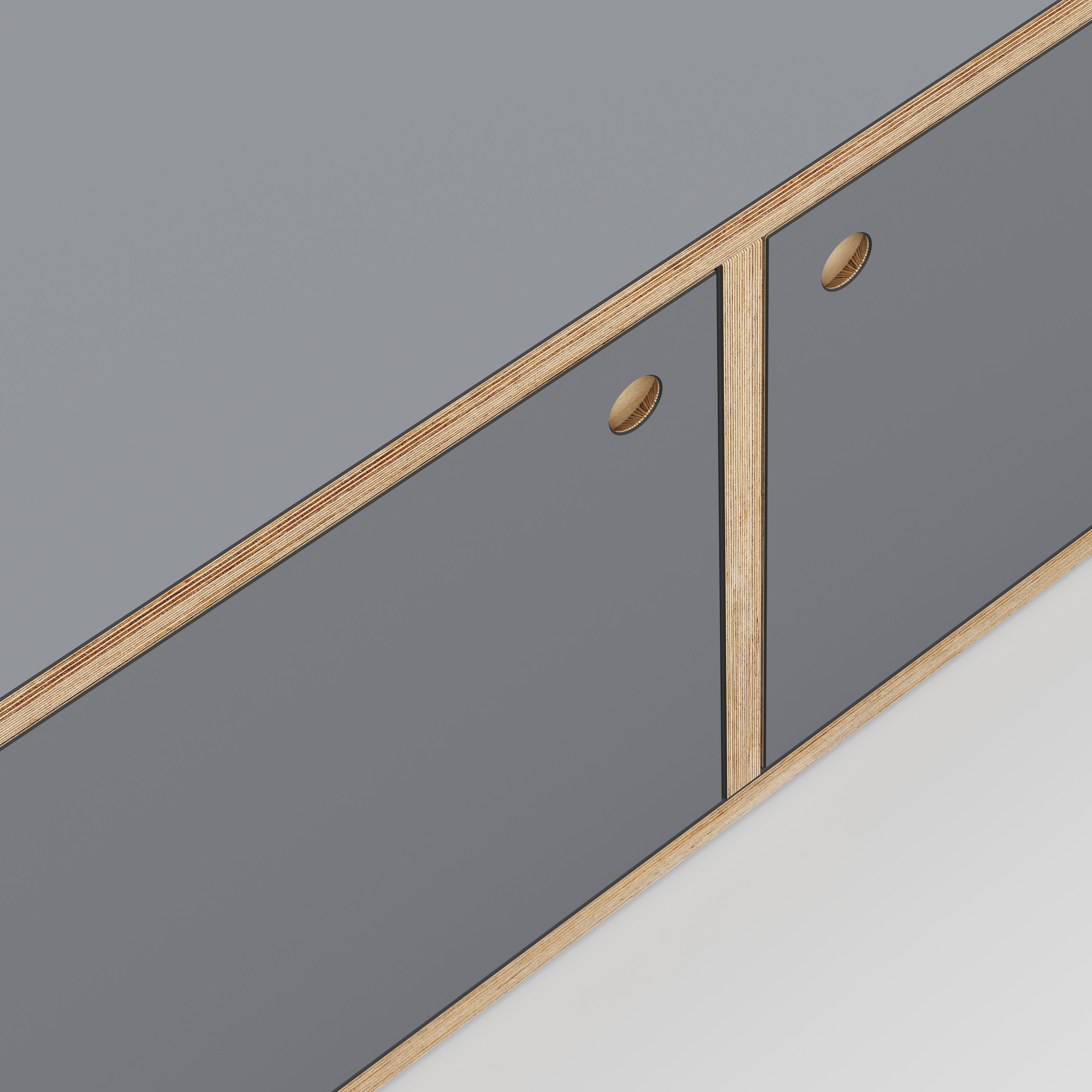 Plywood Storage with Doors - Formica Tornado Grey - 800(w) x 400(d) x 450(h)