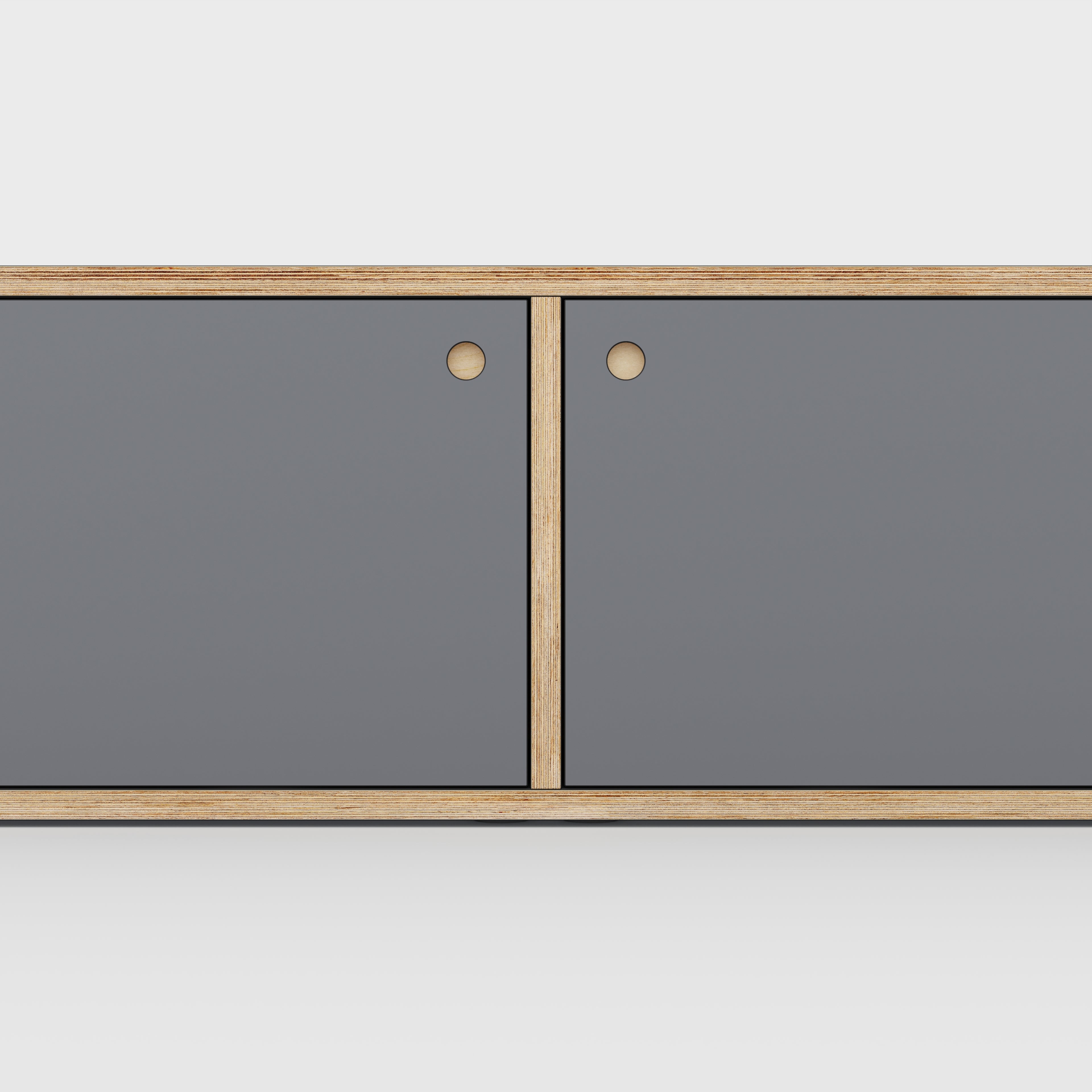 Plywood Storage with Doors - Formica Tornado Grey - 800(w) x 400(d) x 450(h)