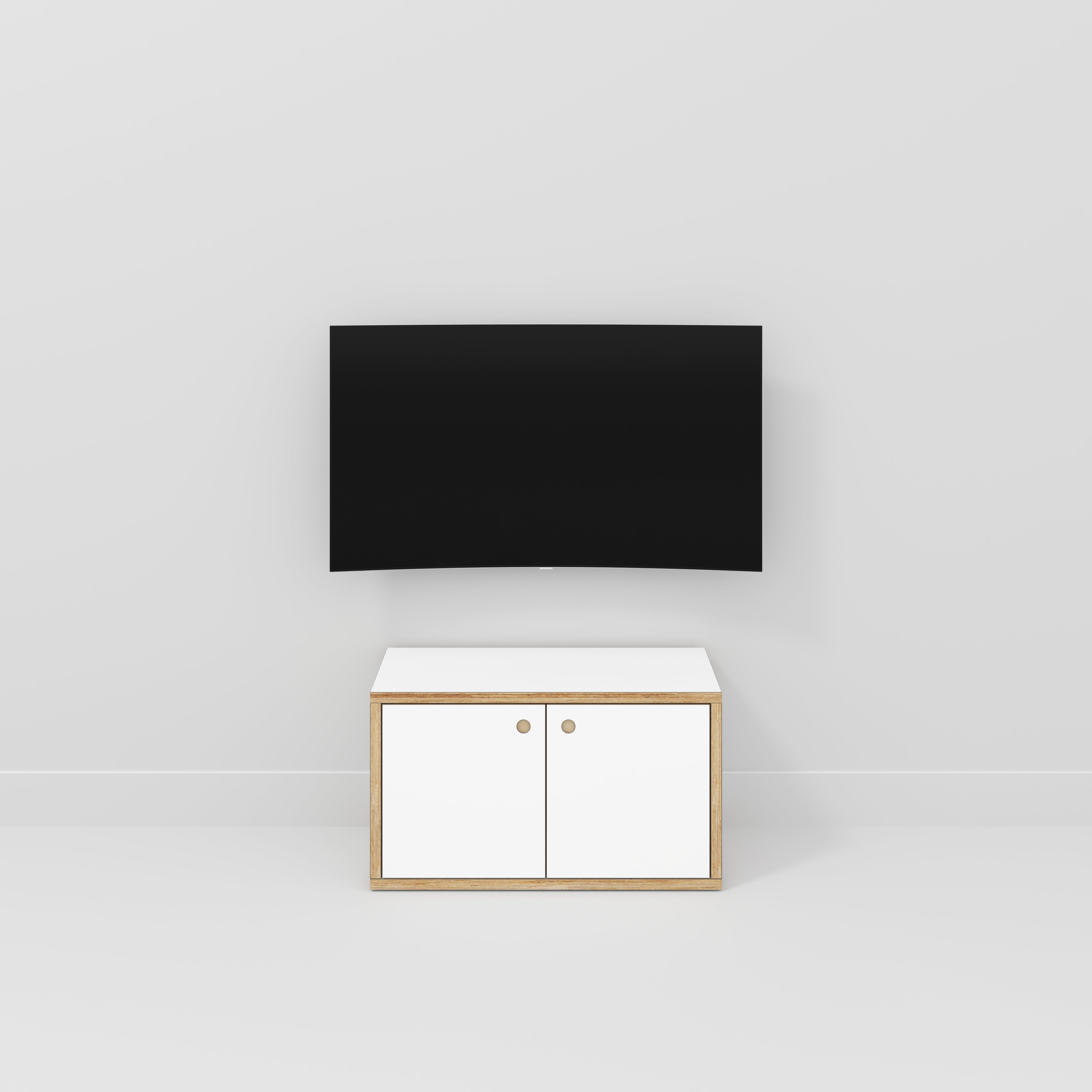 Plywood Storage with Doors - Formica White - 800(w) x 400(d) x 450(h)