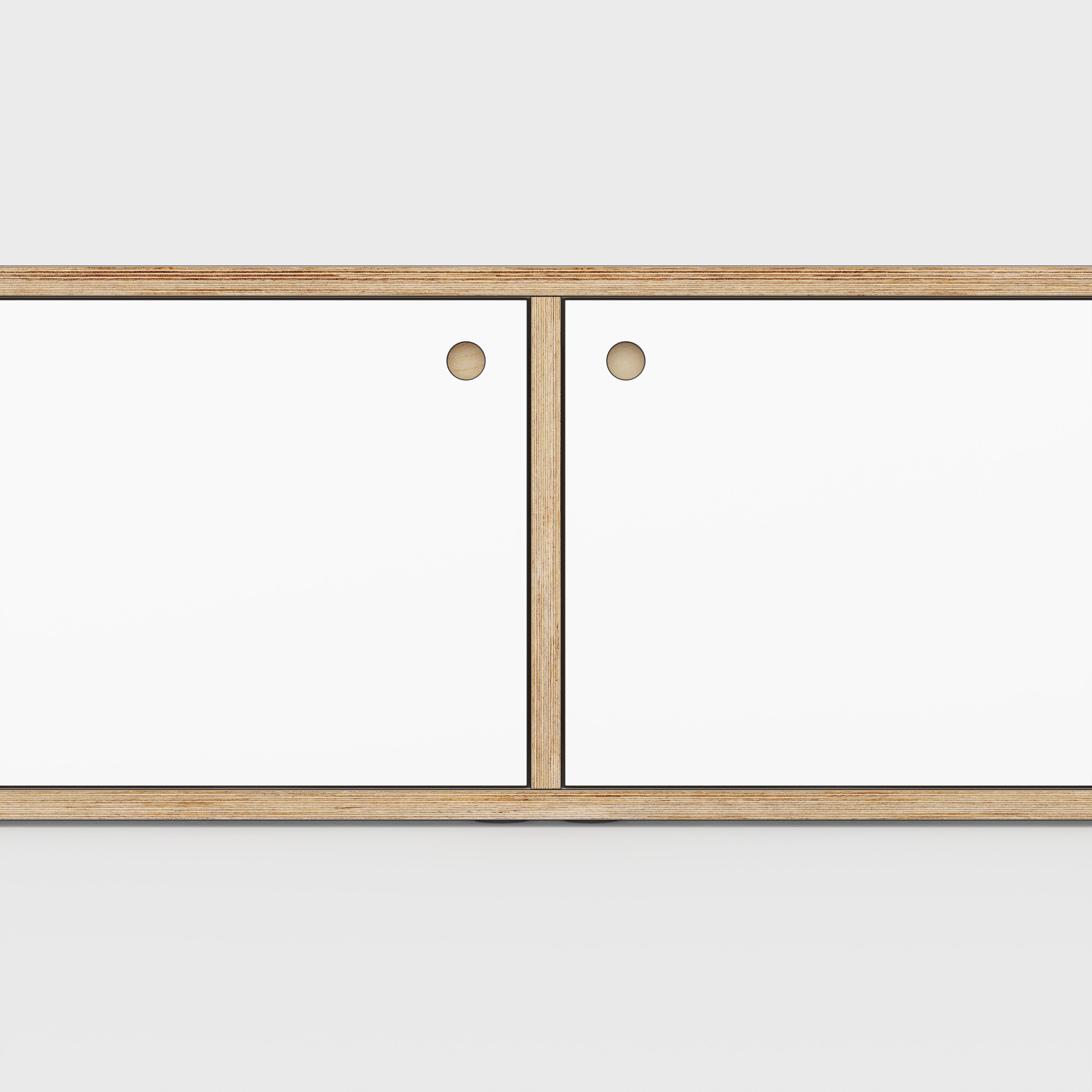 Plywood Storage with Doors - Formica White - 800(w) x 400(d) x 450(h)