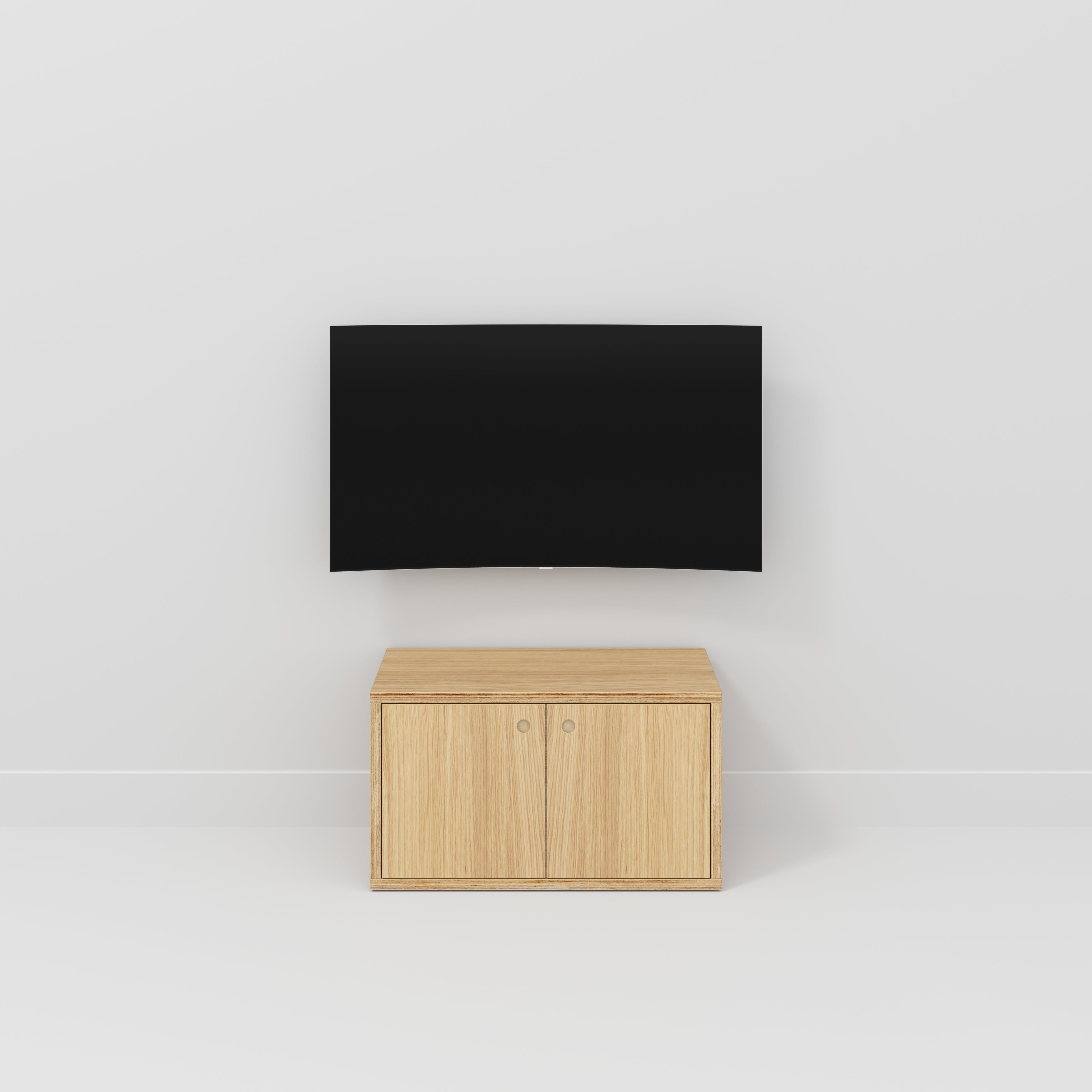 Plywood Storage with Doors - Plywood Oak - 800(w) x 400(d) x 450(h)