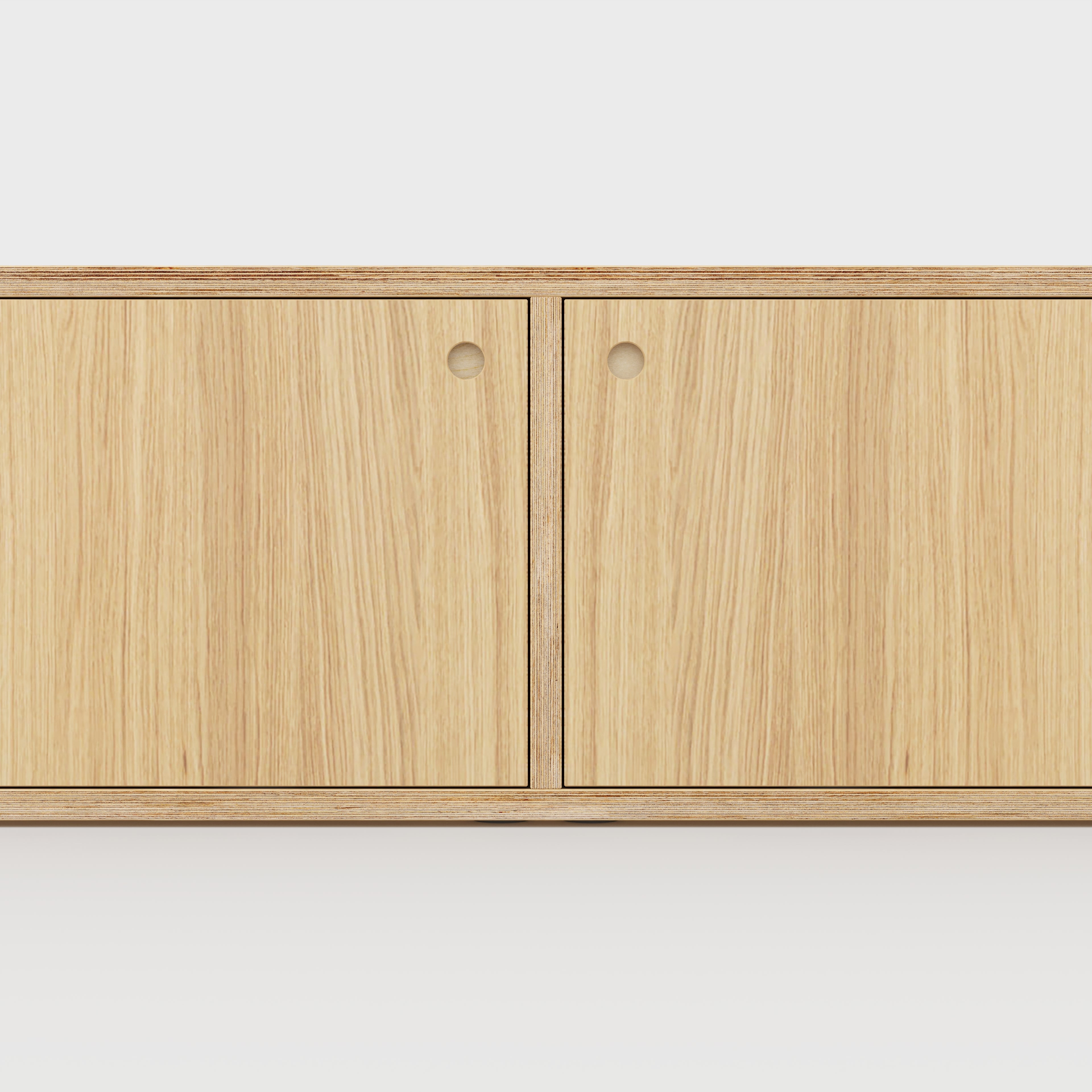 Plywood Storage with Doors - Plywood Oak - 800(w) x 400(d) x 450(h)