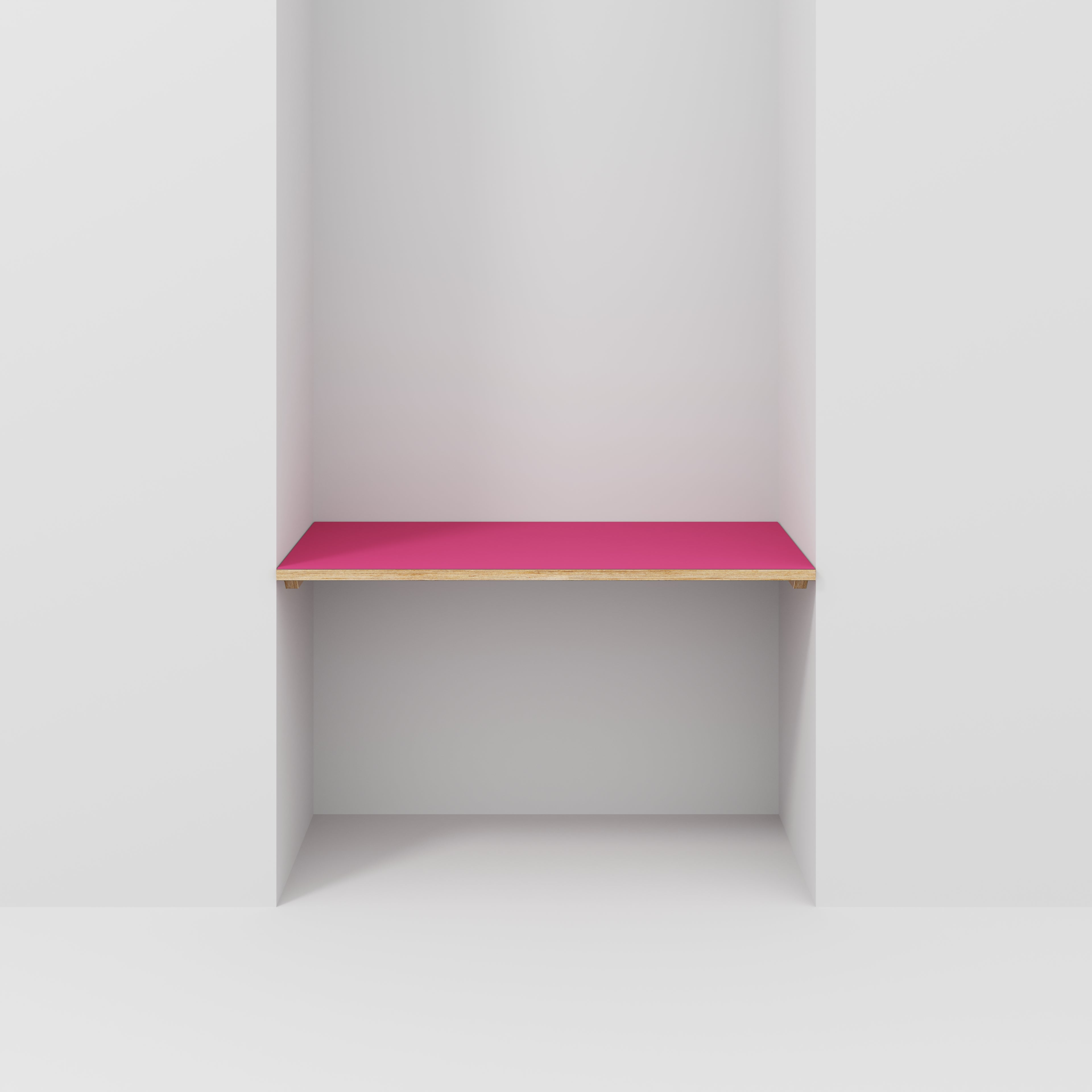 Wall Desk with Battens - Formica Juicy Pink - 1200(w) x 600(d)