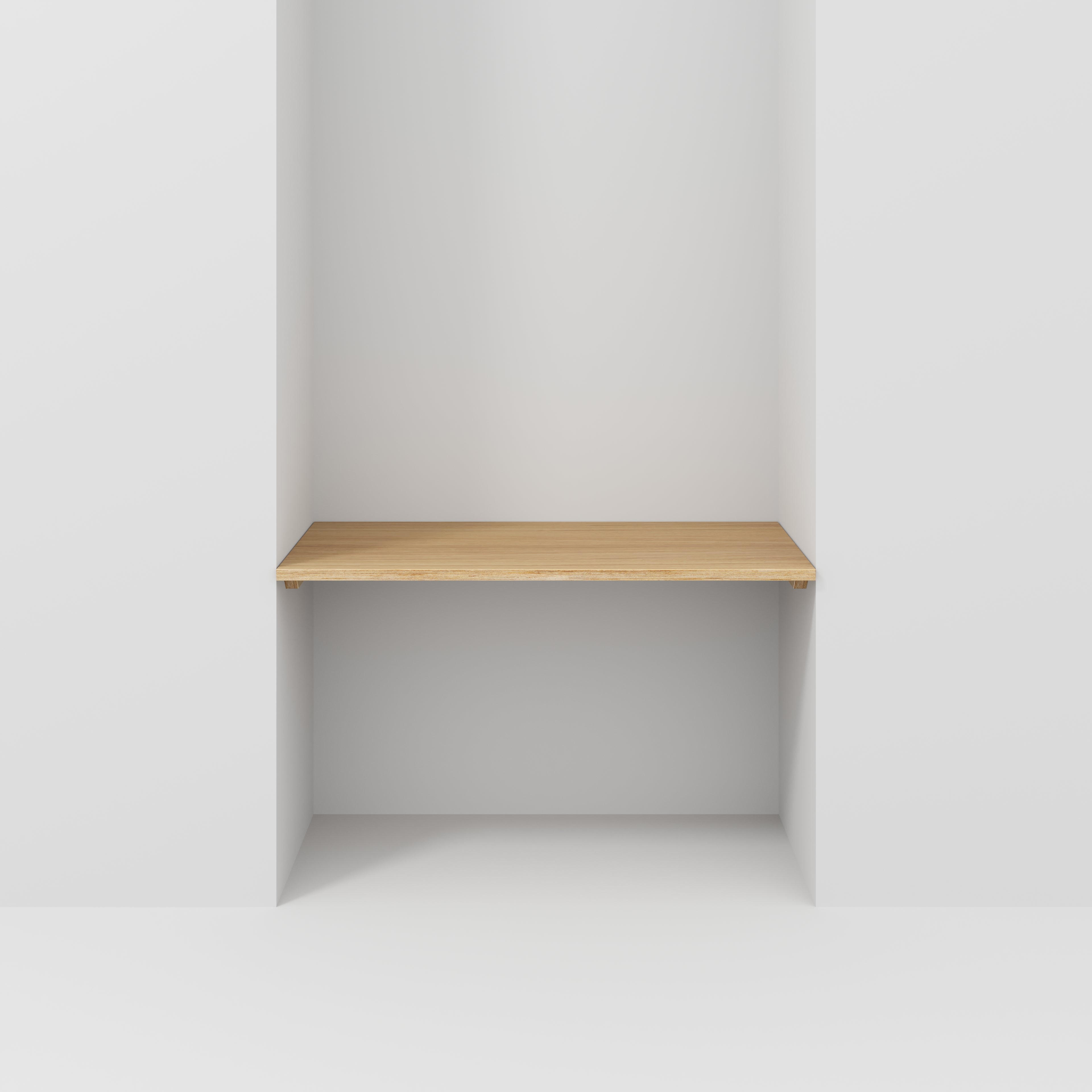 Wall Desk with Battens - Plywood Oak - 1200(w) x 600(d)