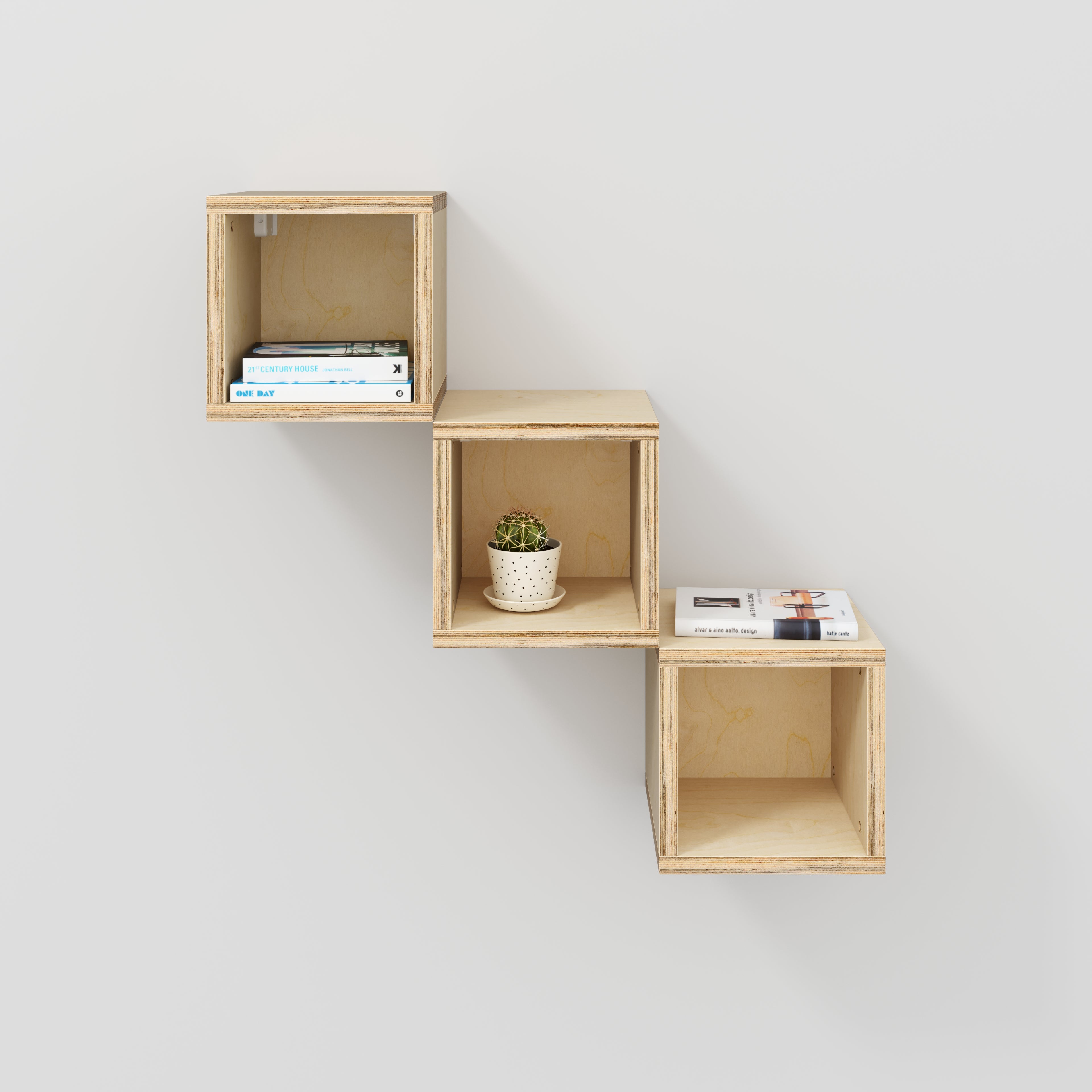 Wall Hung Box Storage - Plywood Birch - 300(w) x 300(d) x 300(h)
