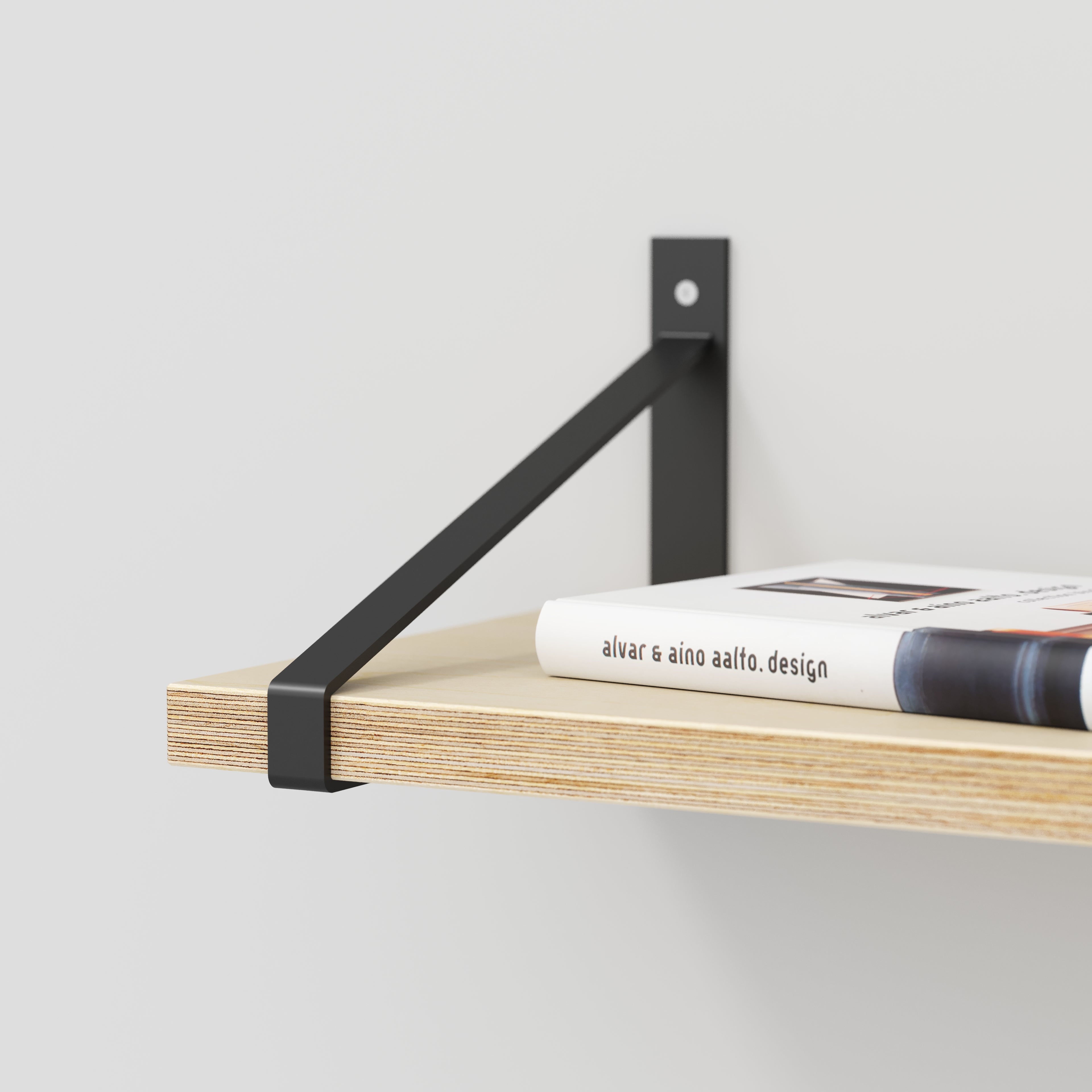 Plywood Wall Shelf with Suspense Brackets - Plywood Birch - 1200(w) x 260(d)