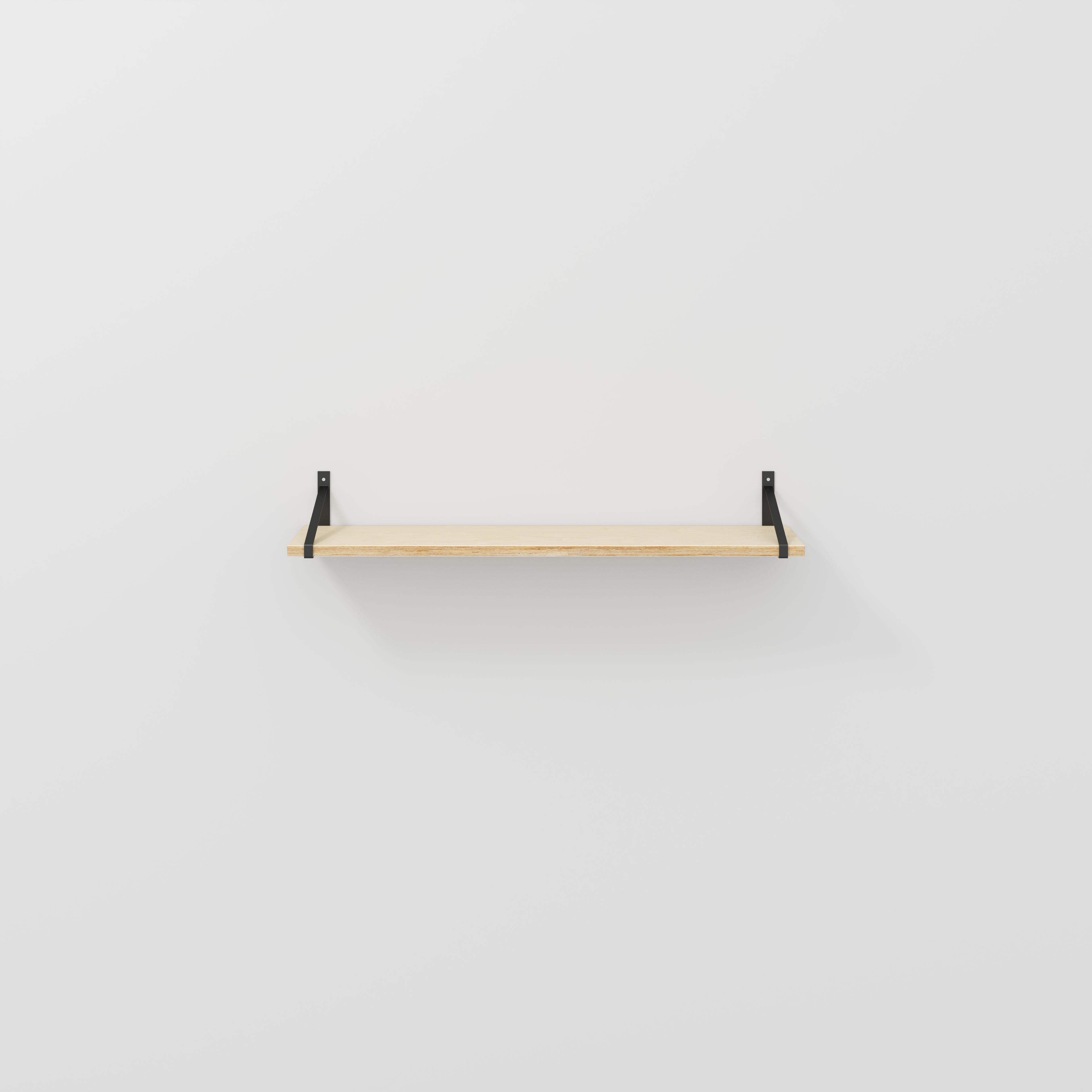 Plywood Wall Shelf with Suspense Brackets - Plywood Birch - 1200(w) x 260(d)