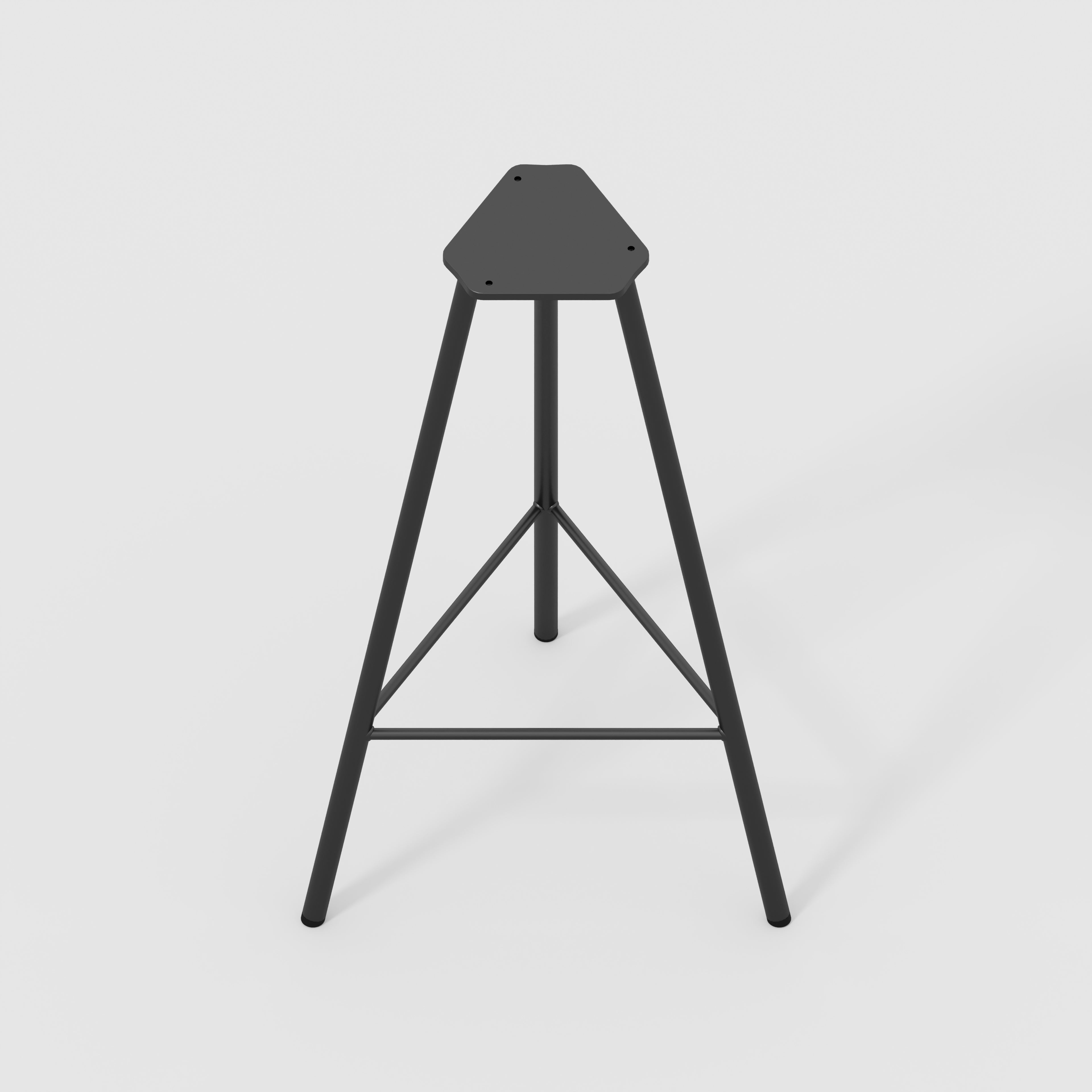 Plywood Bar Stool with Black Nord Base - Formica Tornado Grey