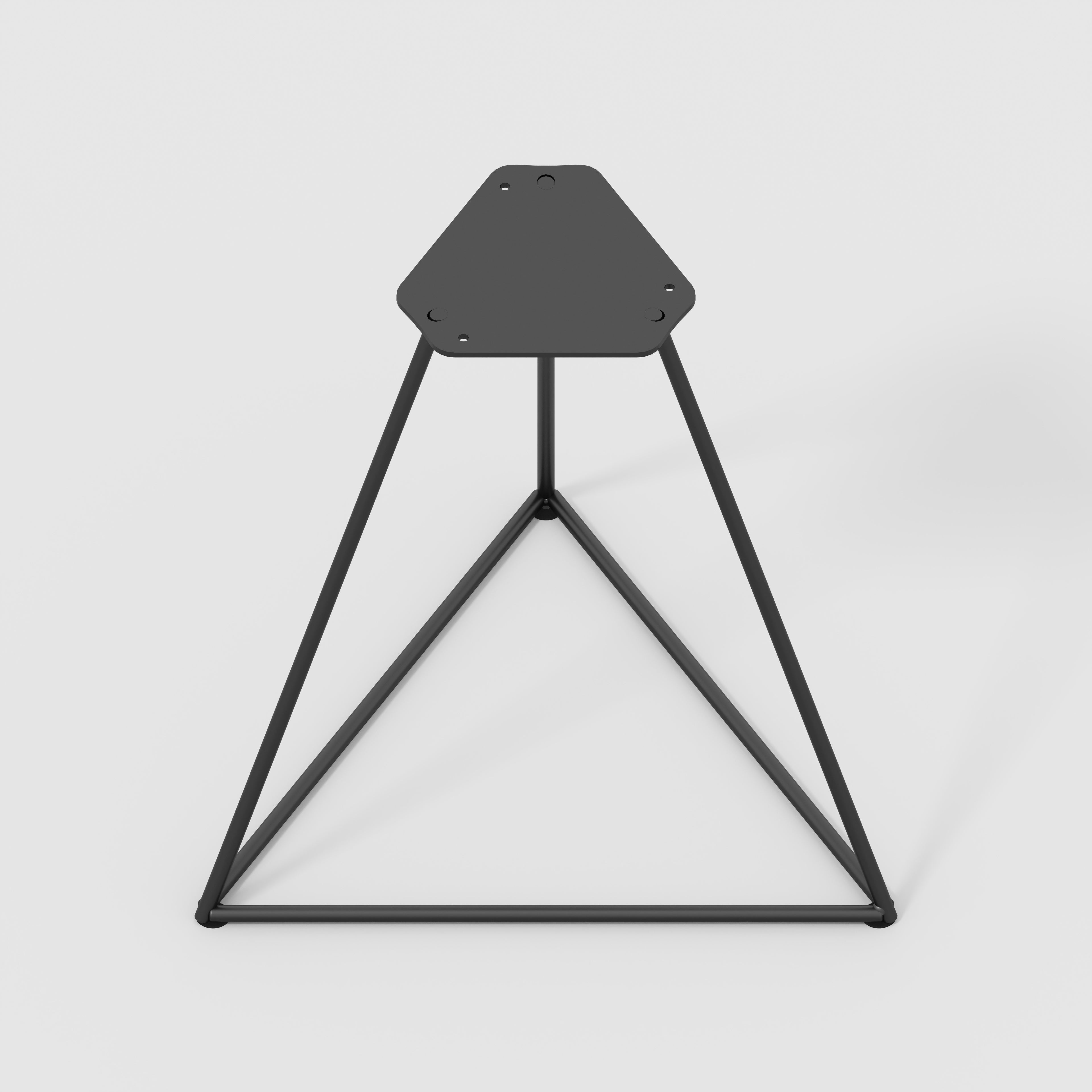 Plywood Stool with Black Prism Base - Formica Levante Orange