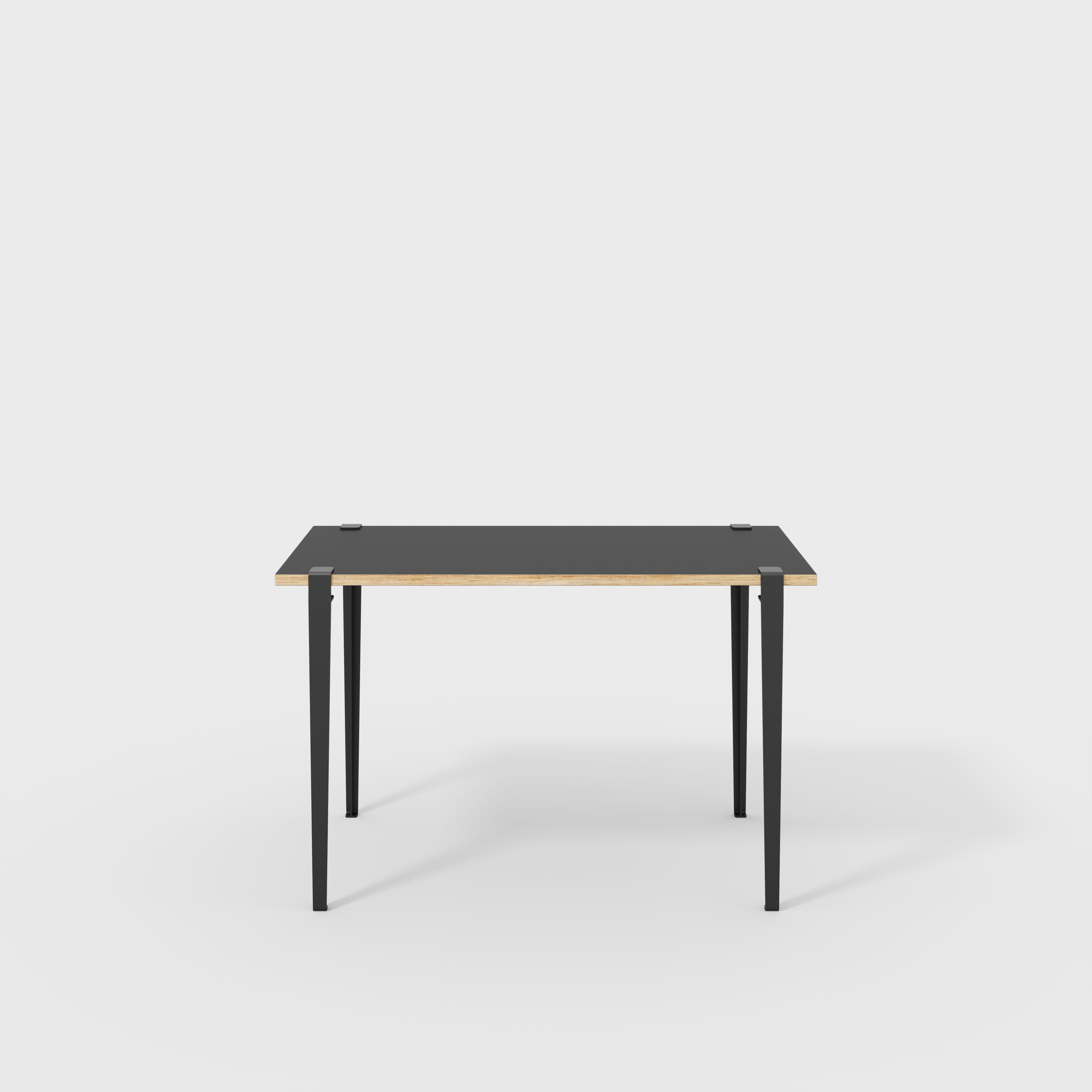 Plywood Desk with Black Tiptoe Legs - Formica Diamond Black - 1200(w) x 600(d) x 750(h)