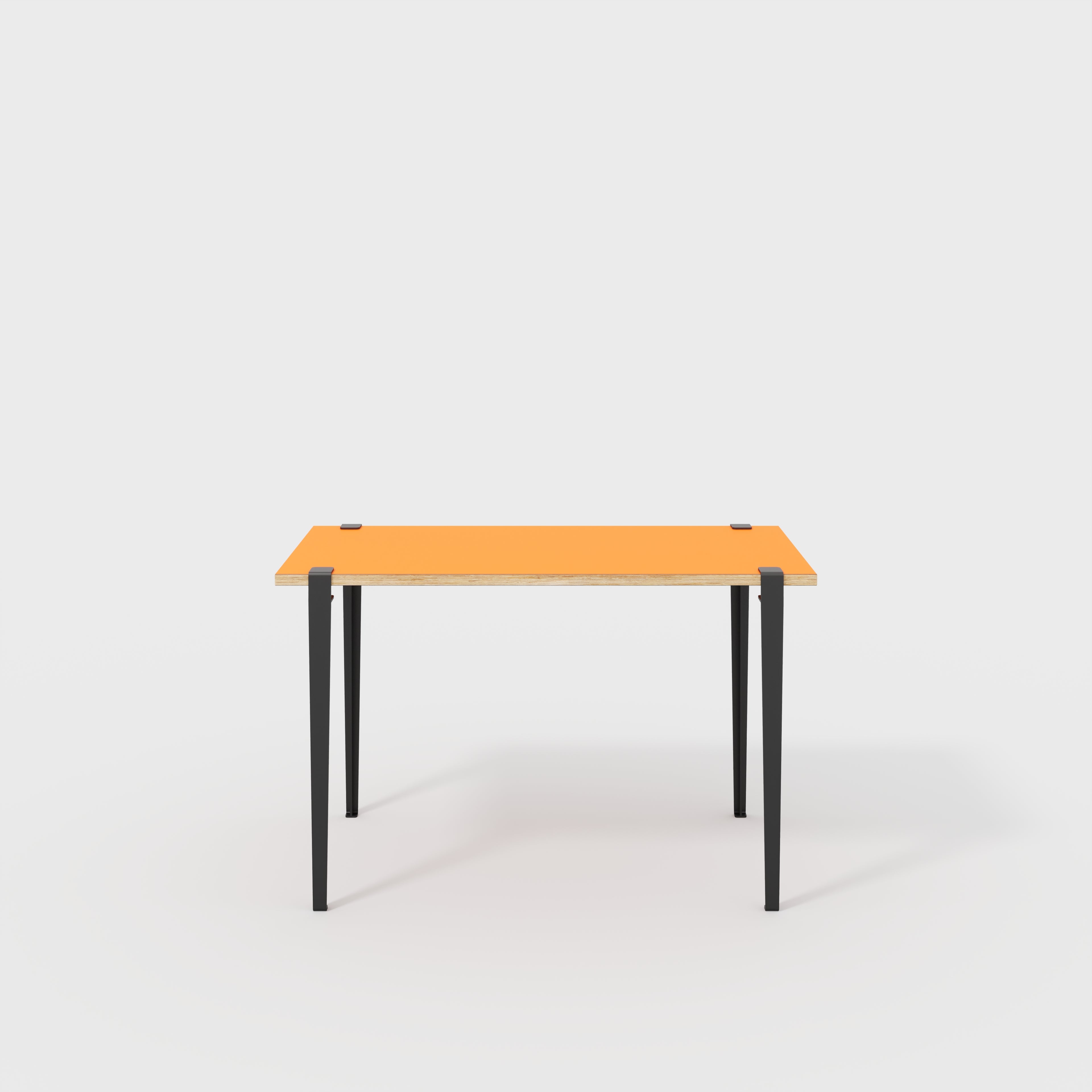 Plywood Desk with Black Tiptoe Legs - Formica Levante Orange - 1200(w) x 600(d) x 750(h)