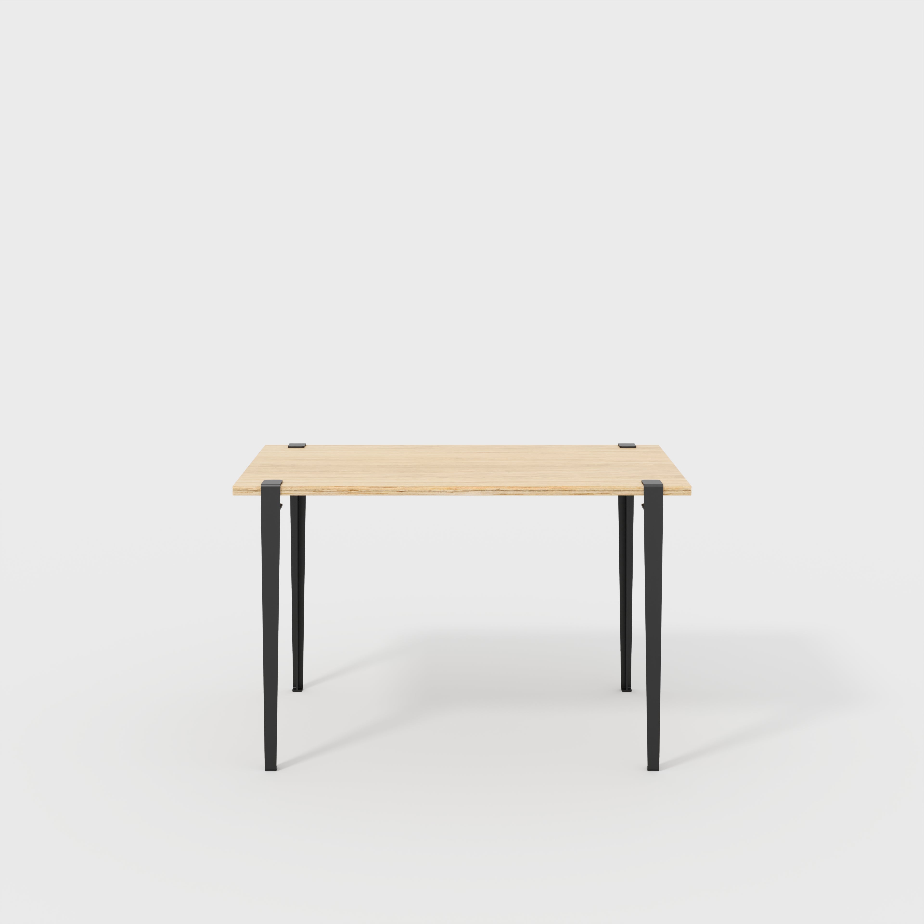 Plywood Desk with Black Tiptoe Legs - Plywood - Oak - 1200(w) x 600(d) x 750(h)