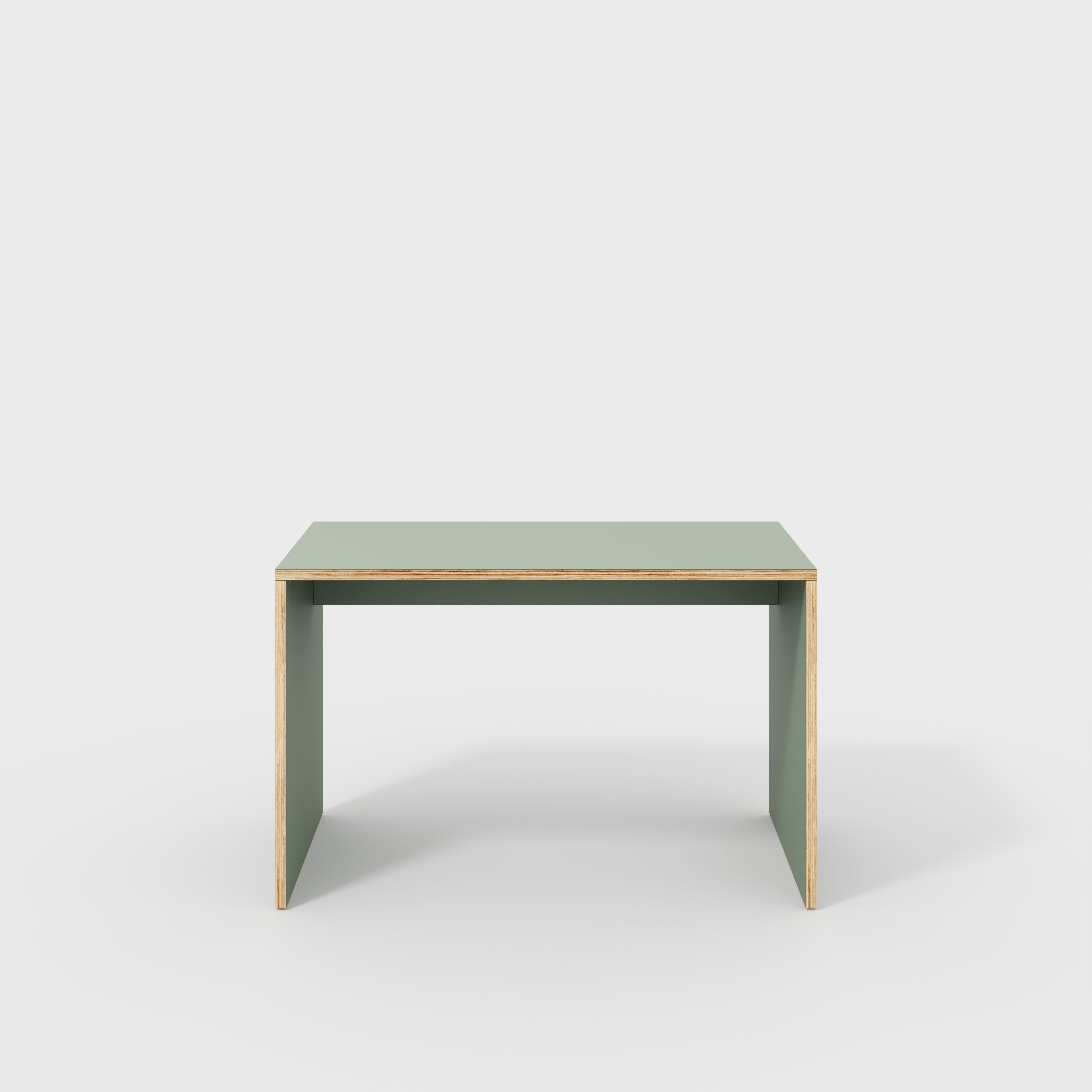 Plywood Desk with Solid Sides - Formica Green Slate - 1200(w) x 600(d) x 750(h)