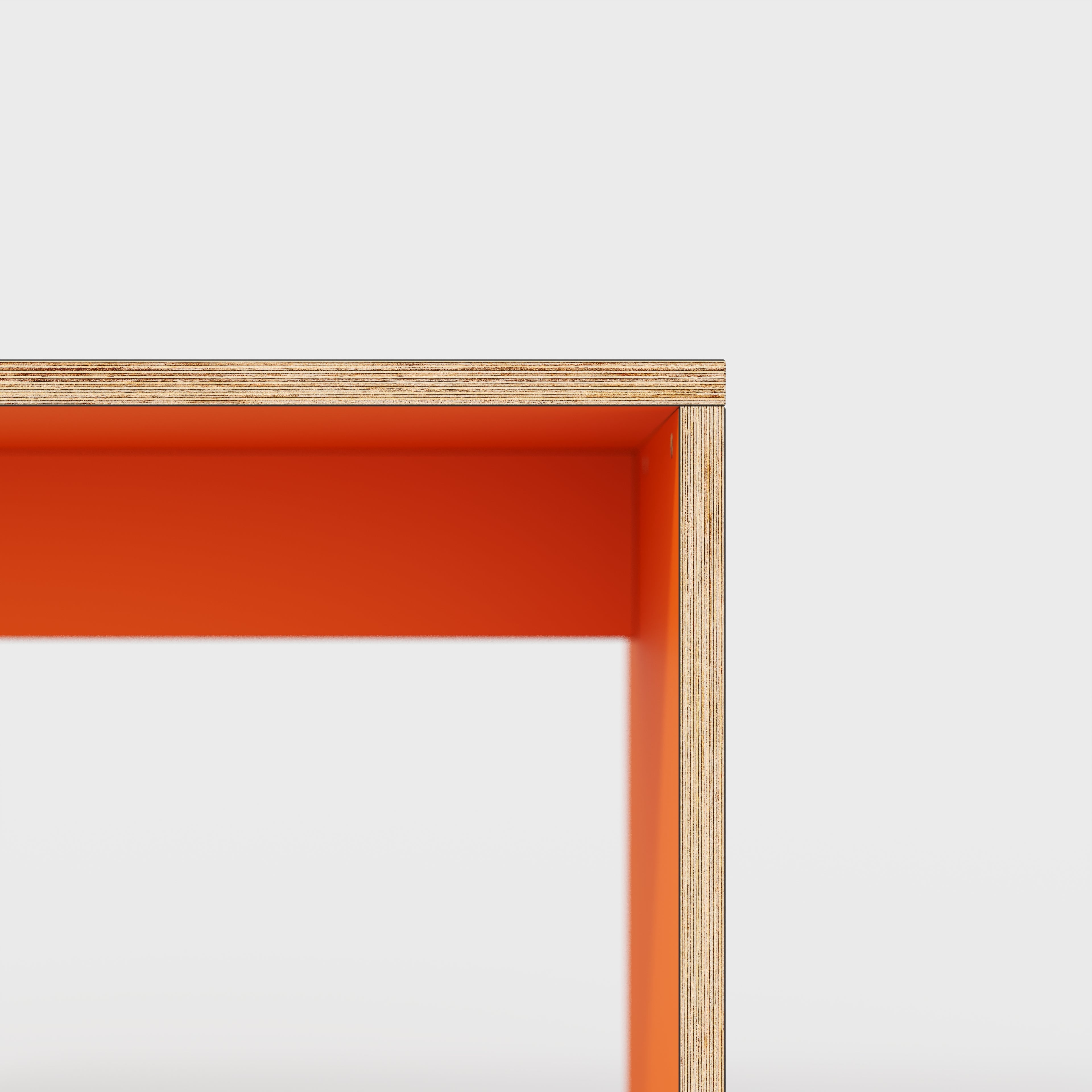 Plywood Desk with Solid Sides - Formica Levante Orange - 1200(w) x 600(d) x 750(h)