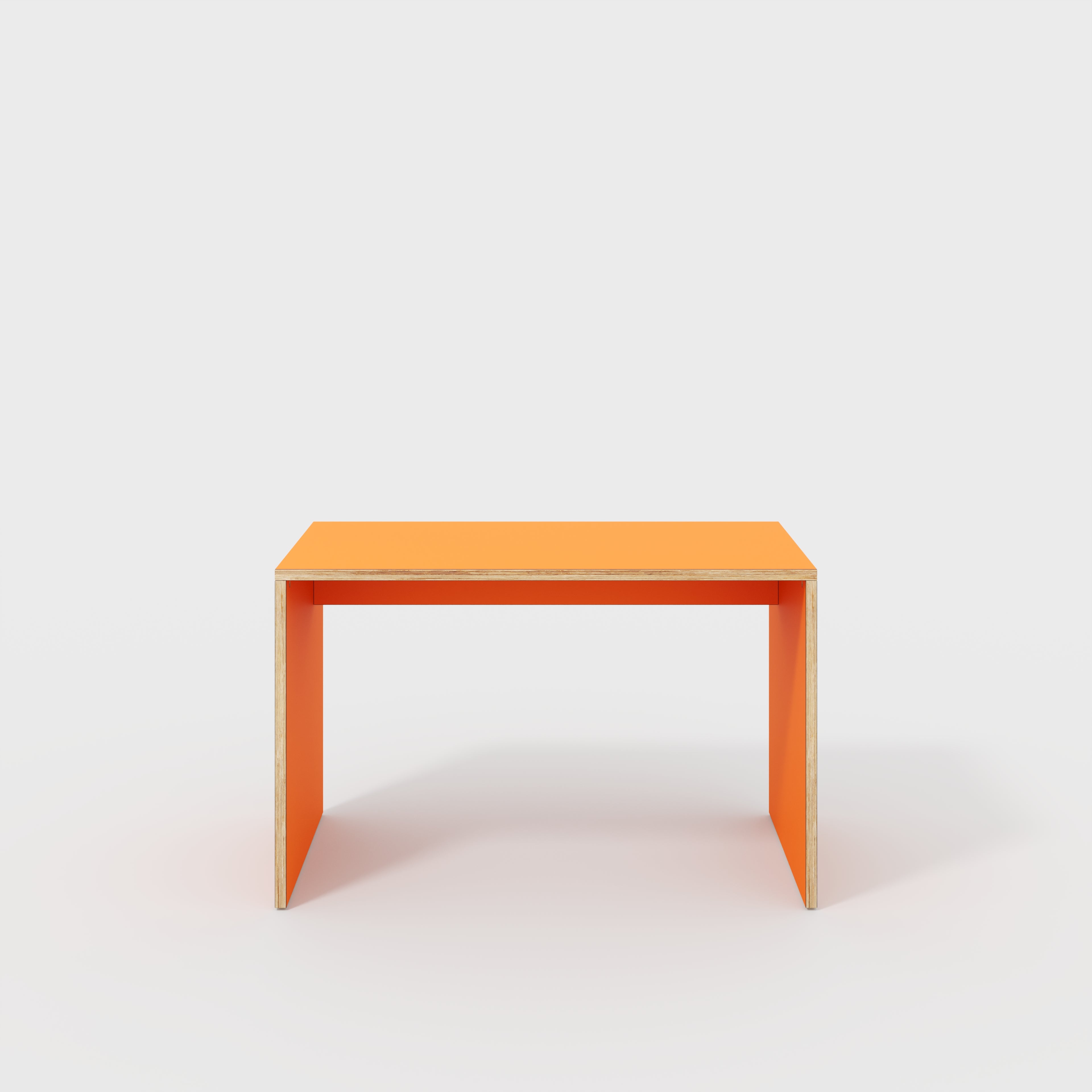 Plywood Desk with Solid Sides - Formica Levante Orange - 1200(w) x 600(d) x 750(h)