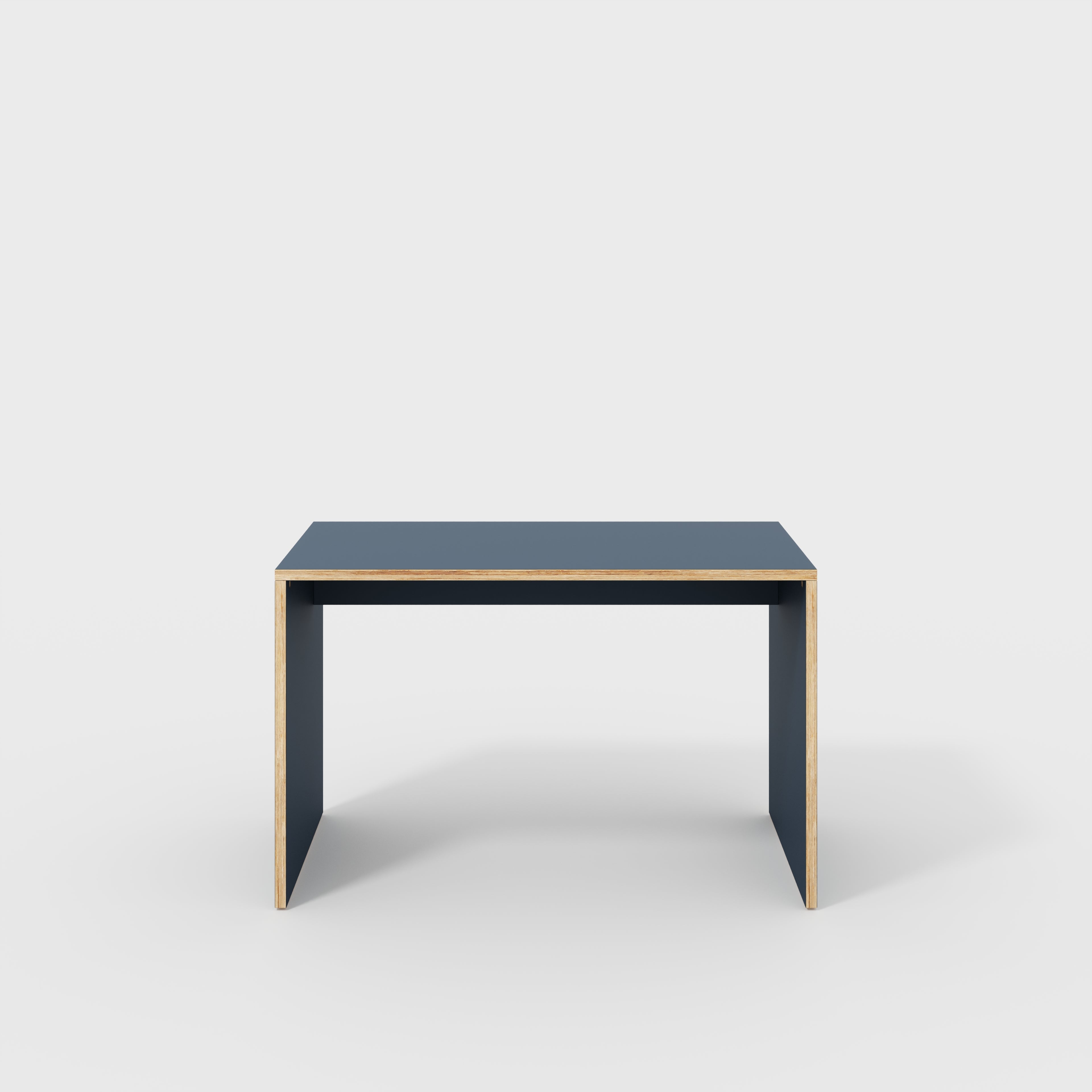 Plywood Desk with Solid Sides - Formica Night Sea Blue - 1200(w) x 600(d) x 750(h)