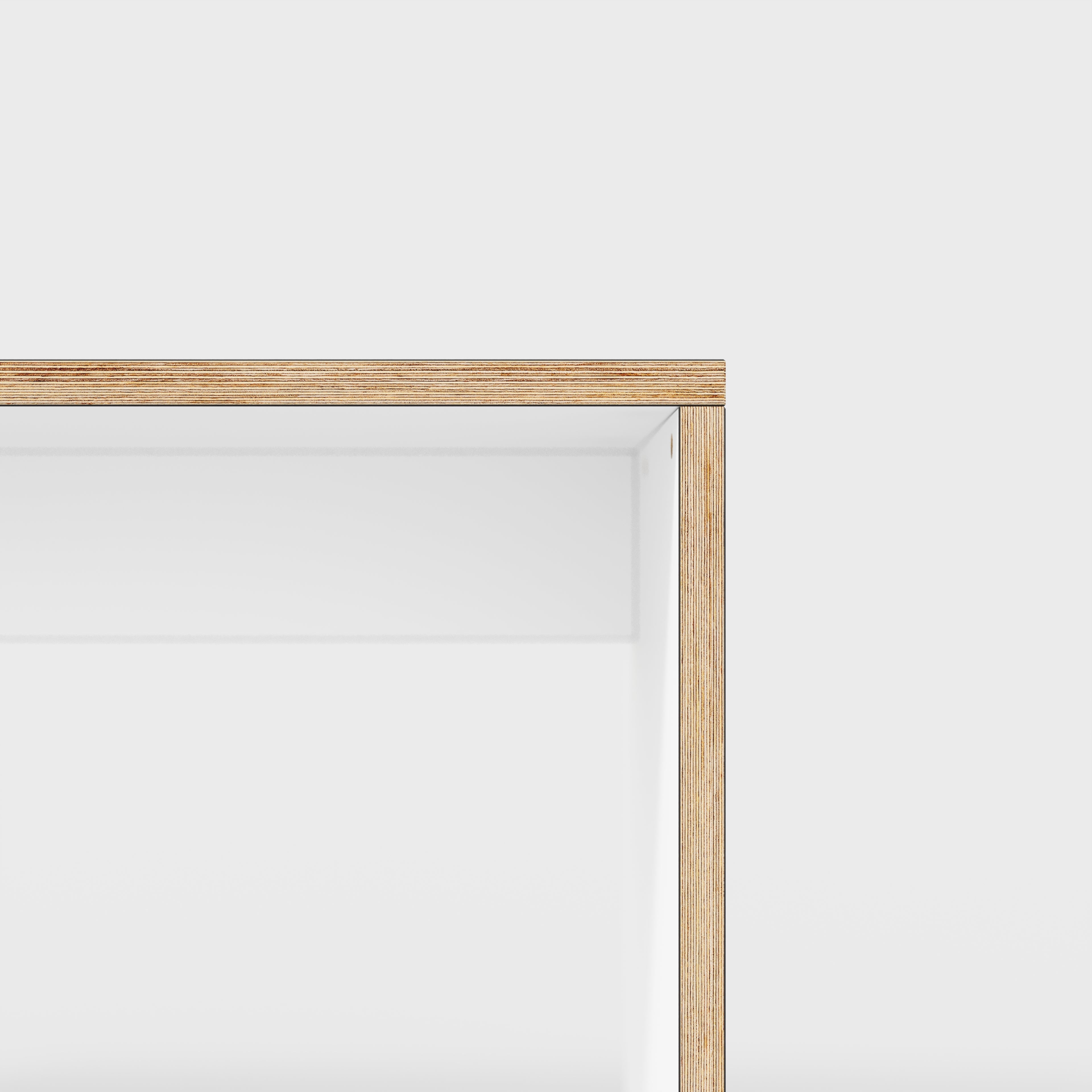 Plywood Desk with Solid Sides - Formica White - 1200(w) x 600(d) x 750(h)