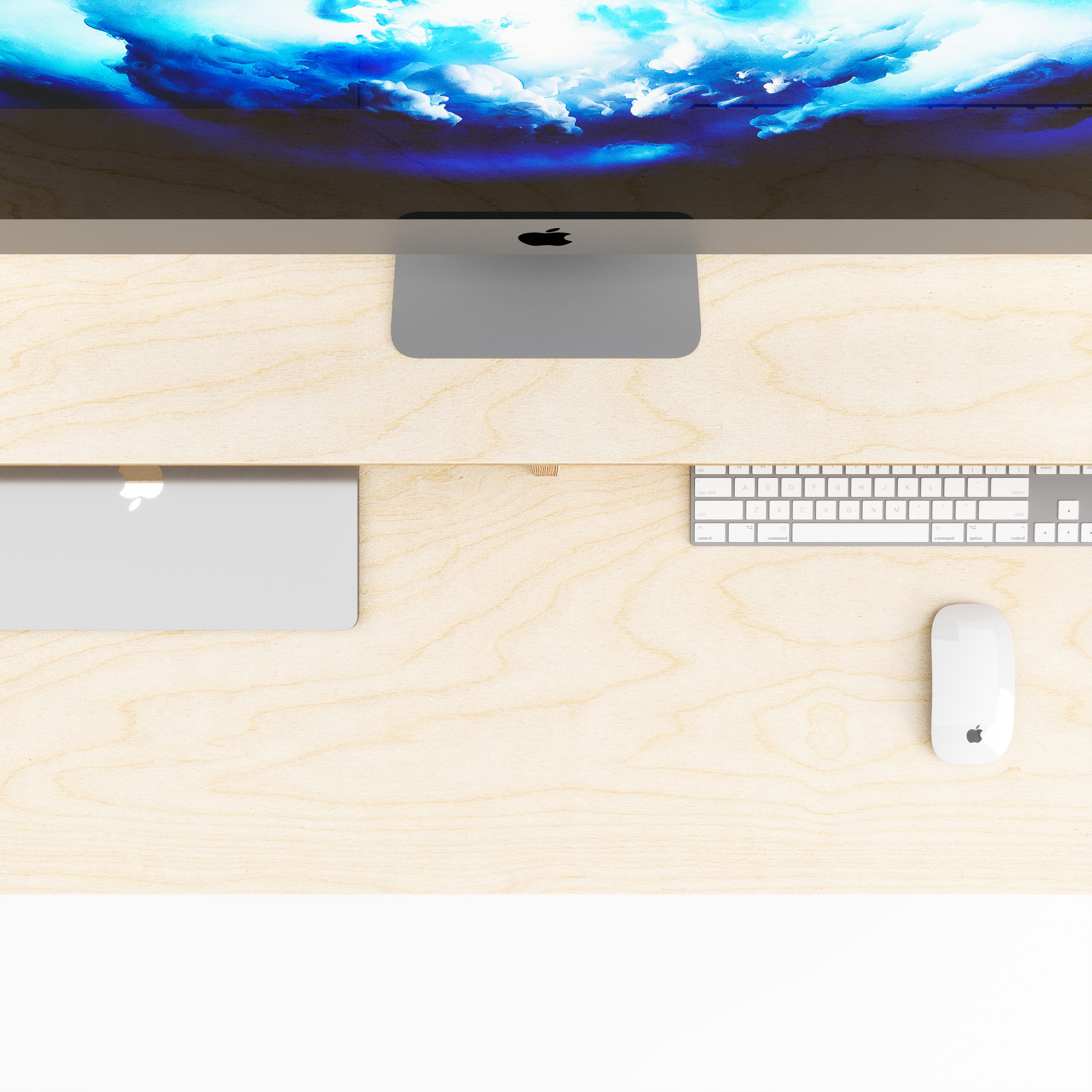 Custom Plywood Desktop Storage / Monitor Stand