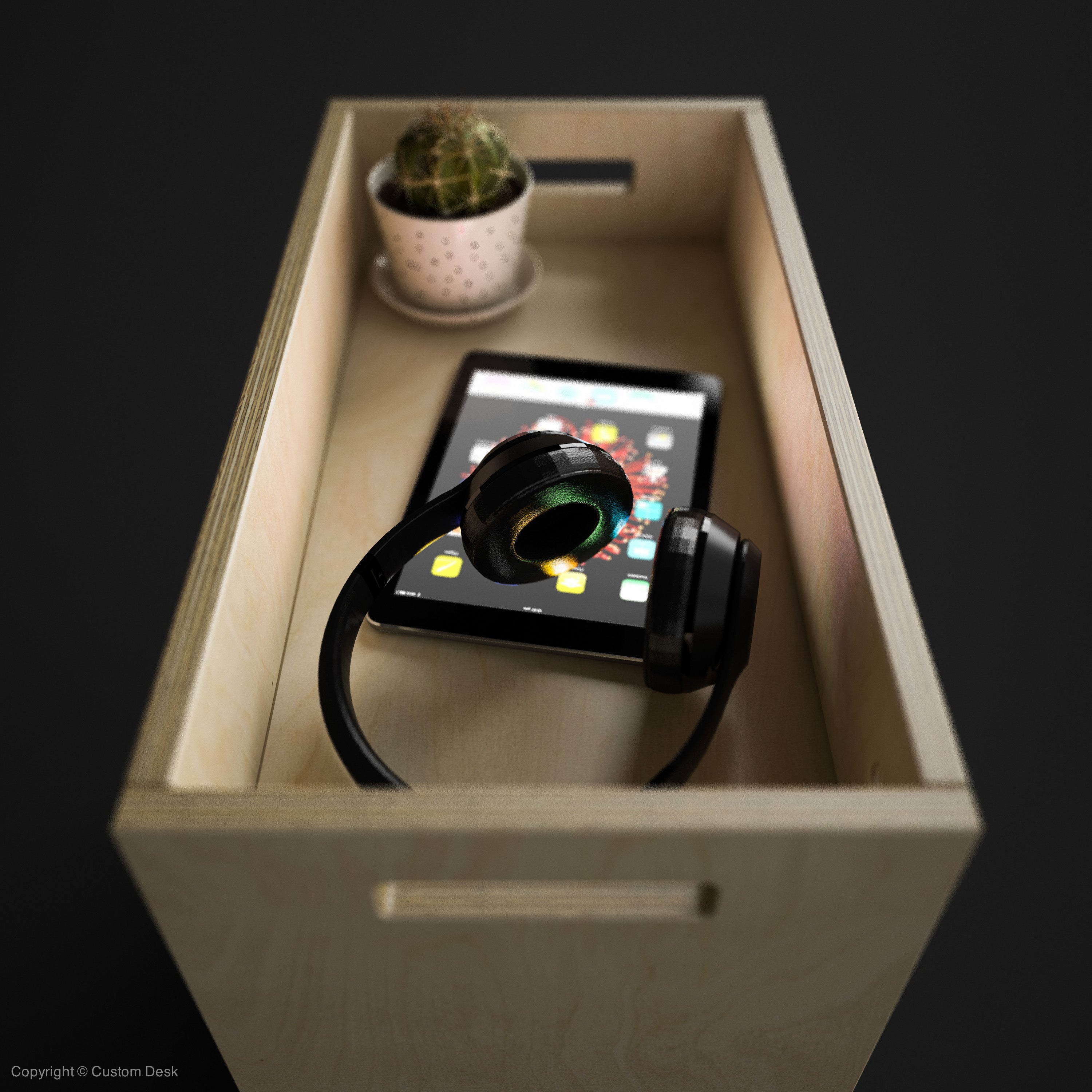 Custom Plywood Pedestal - Custom Desk