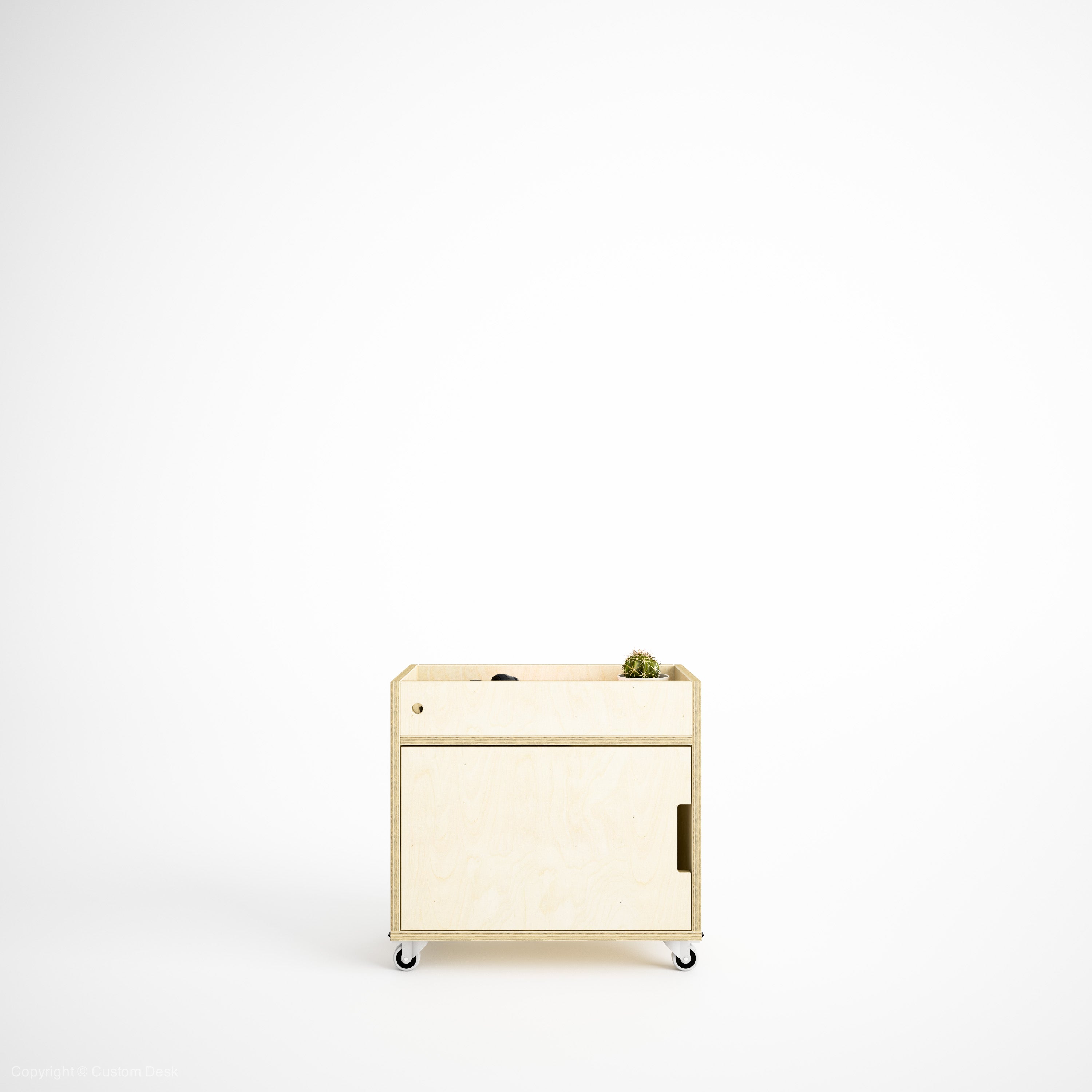 Custom Plywood Pedestal - Custom Desk