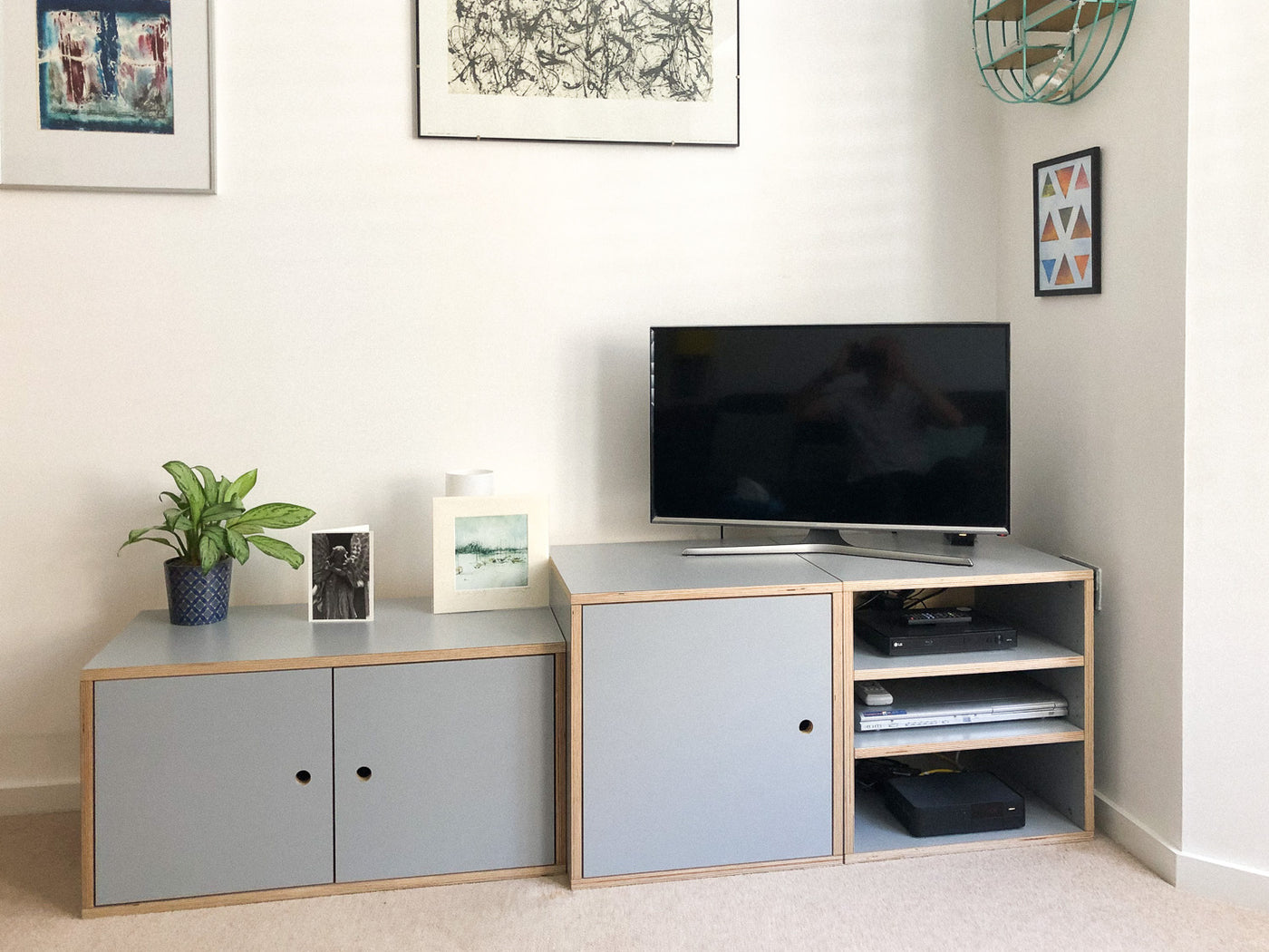 Custom Plywood TV Unit