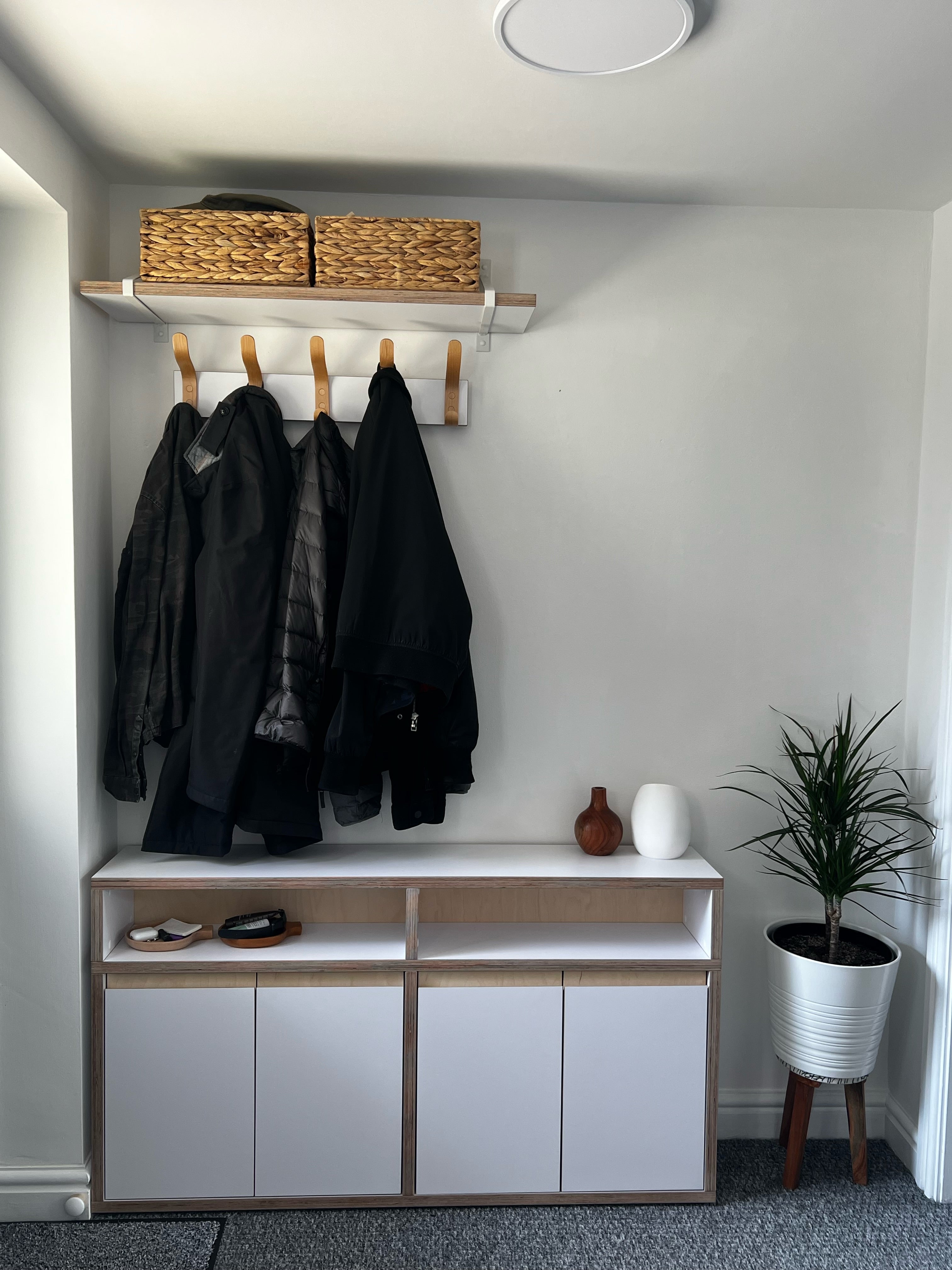 Custom Plywood Sideboard and Shelf
