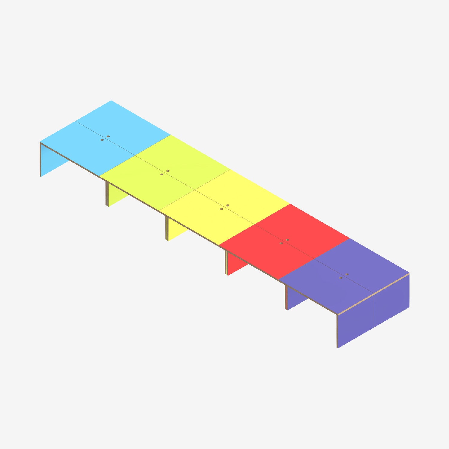 Brand-Coloured Desks For Office Fit Out