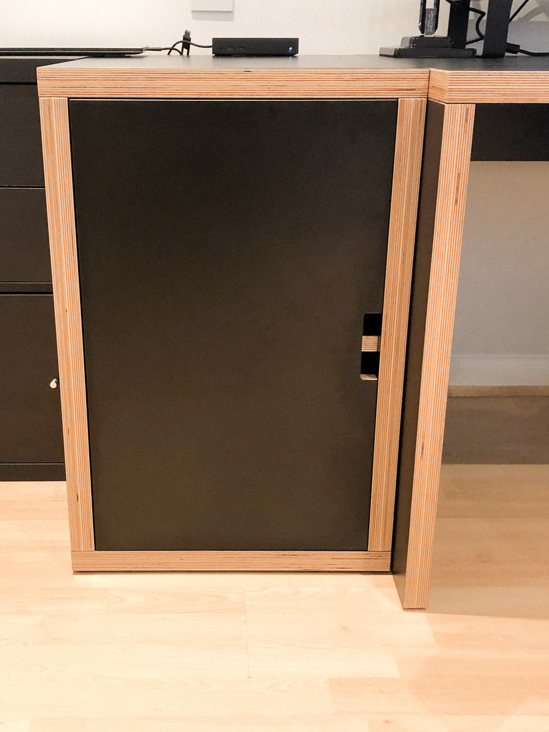 Custom Plywood Storage with Doors