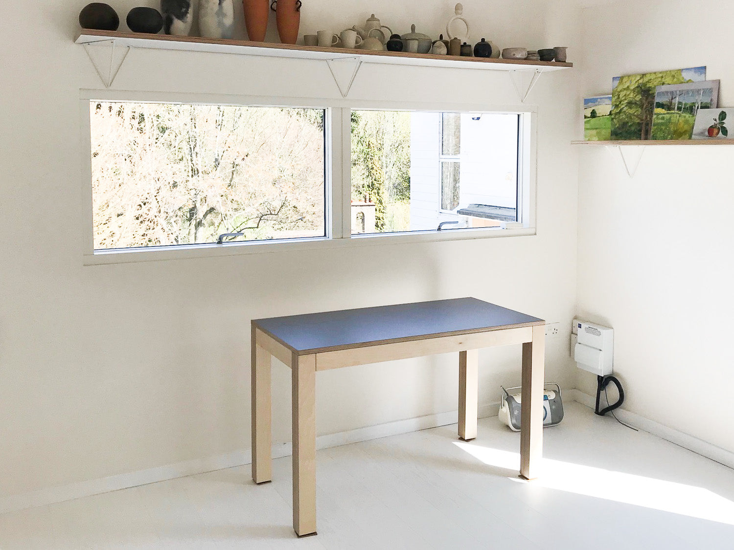 Custom Plywood Desk with Solid Frame