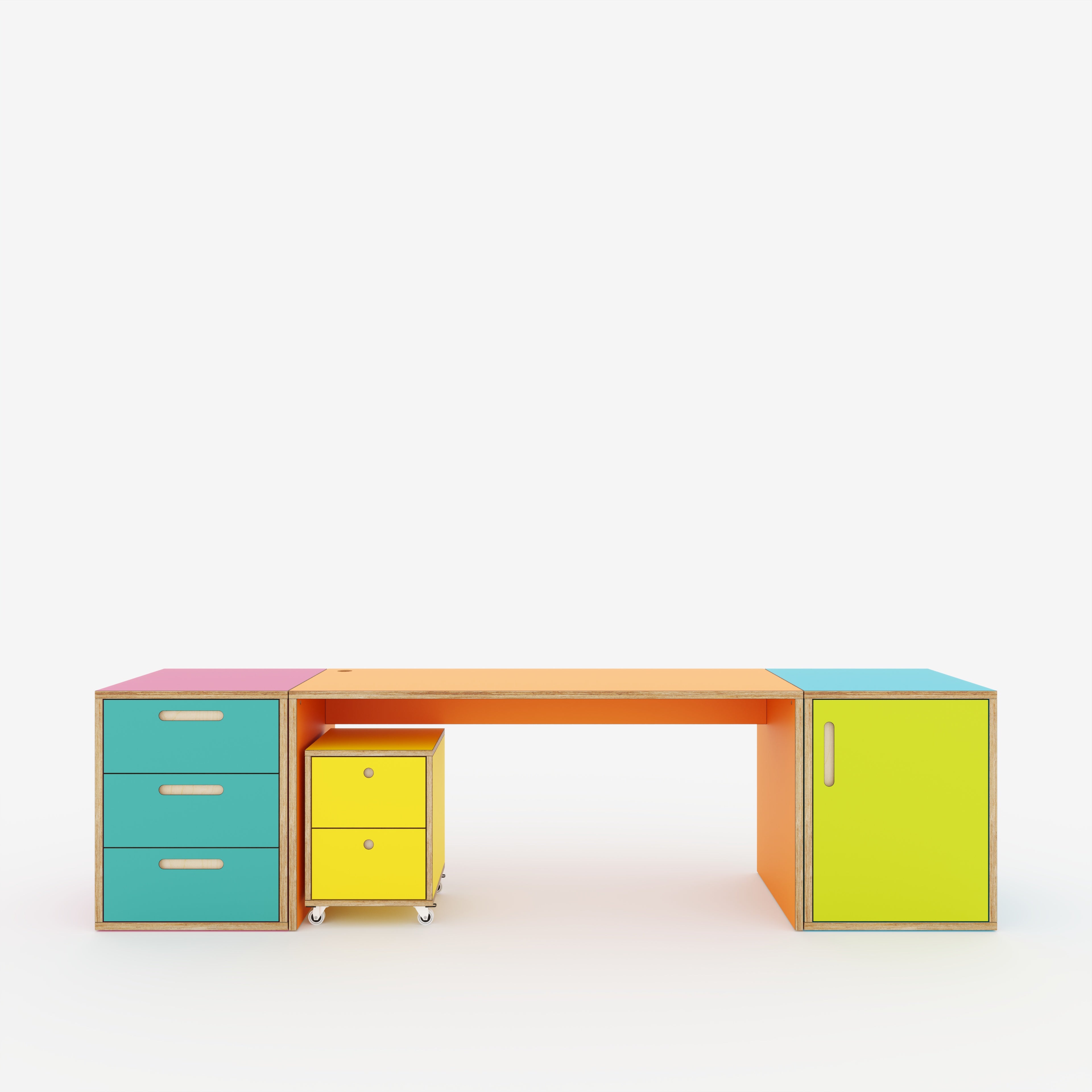 colourful home office furniture