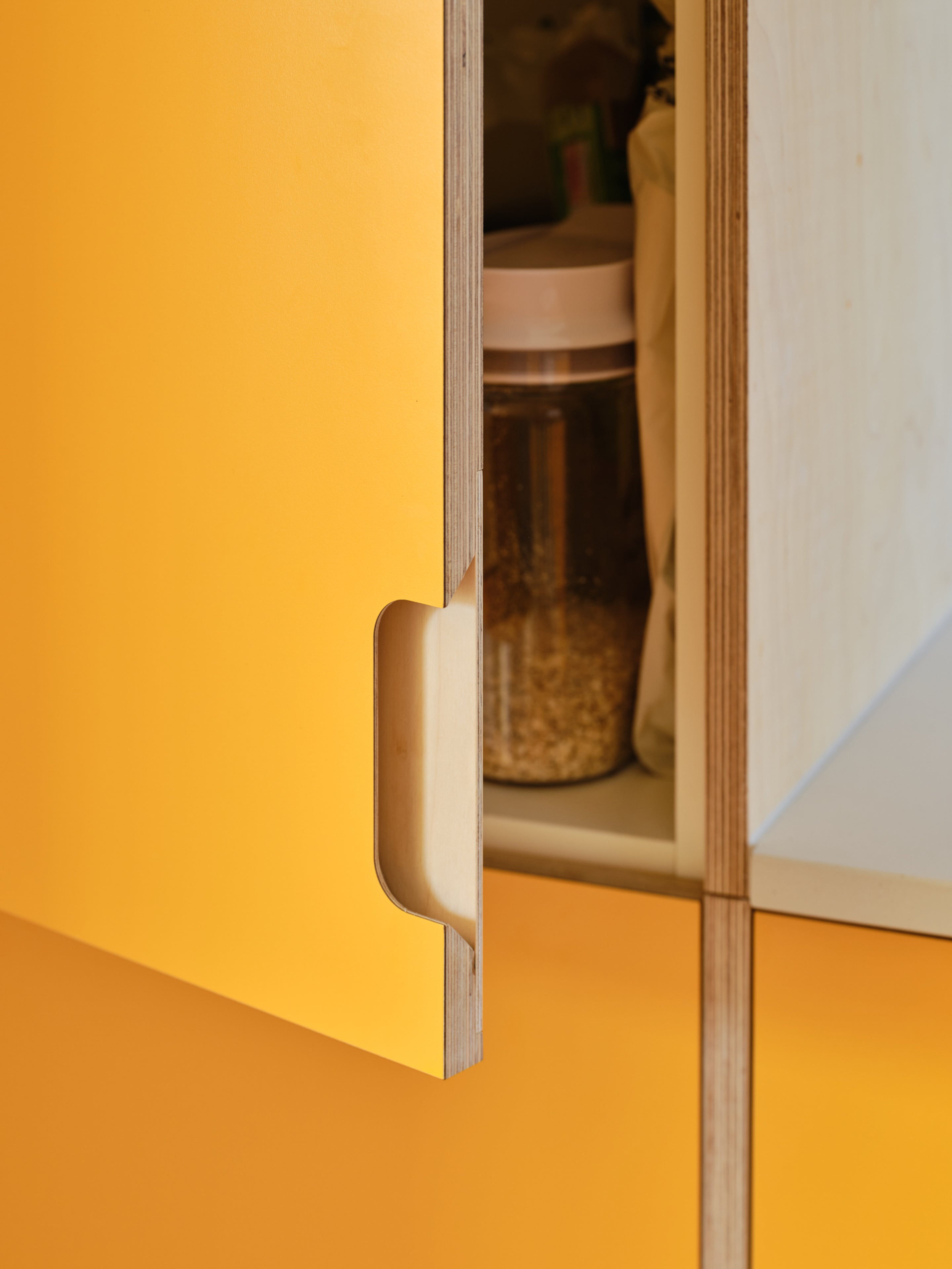 Birch Plywood Yellow Kitchen Fronts