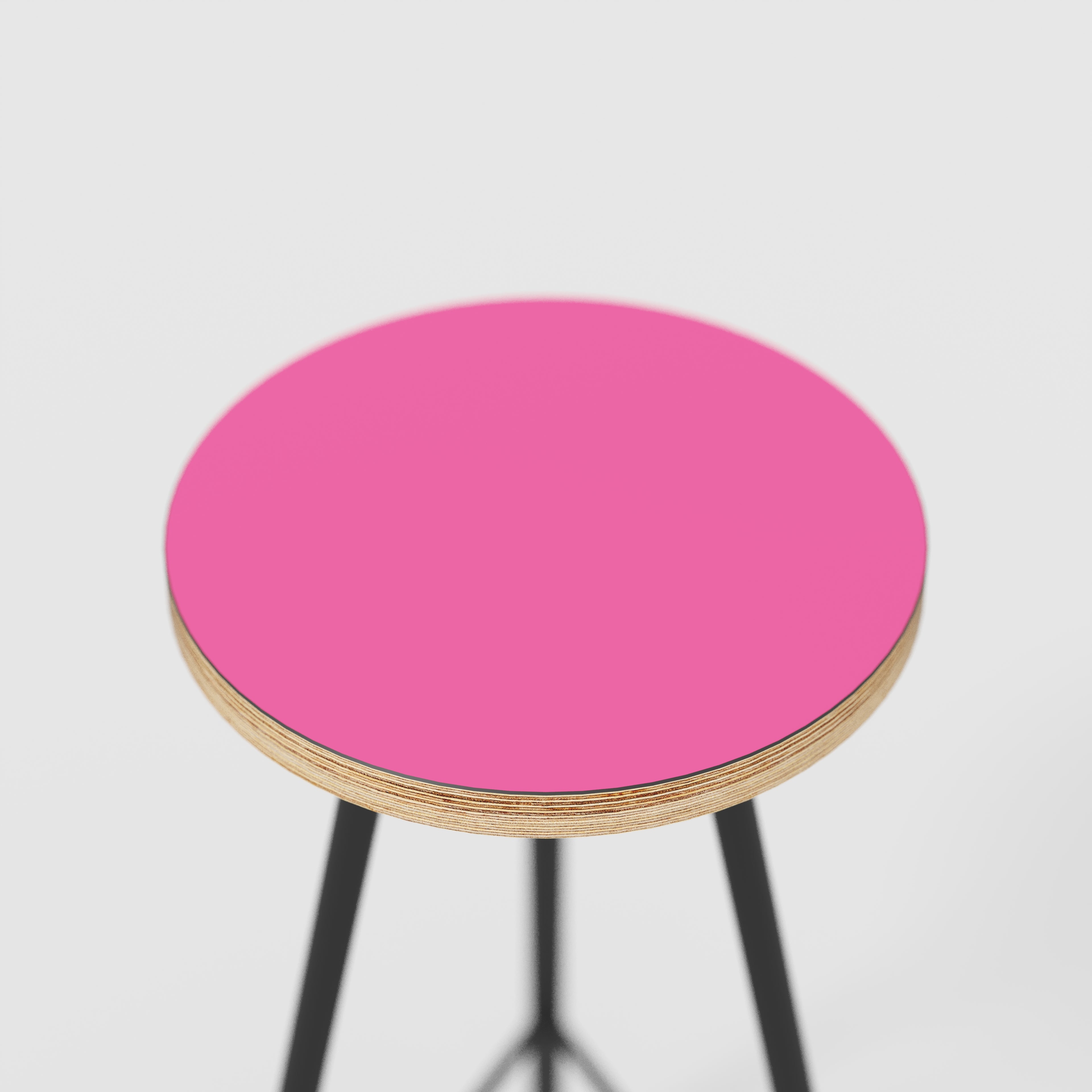 Bar Stool with Black Nord Base - Formica Juicy Pink