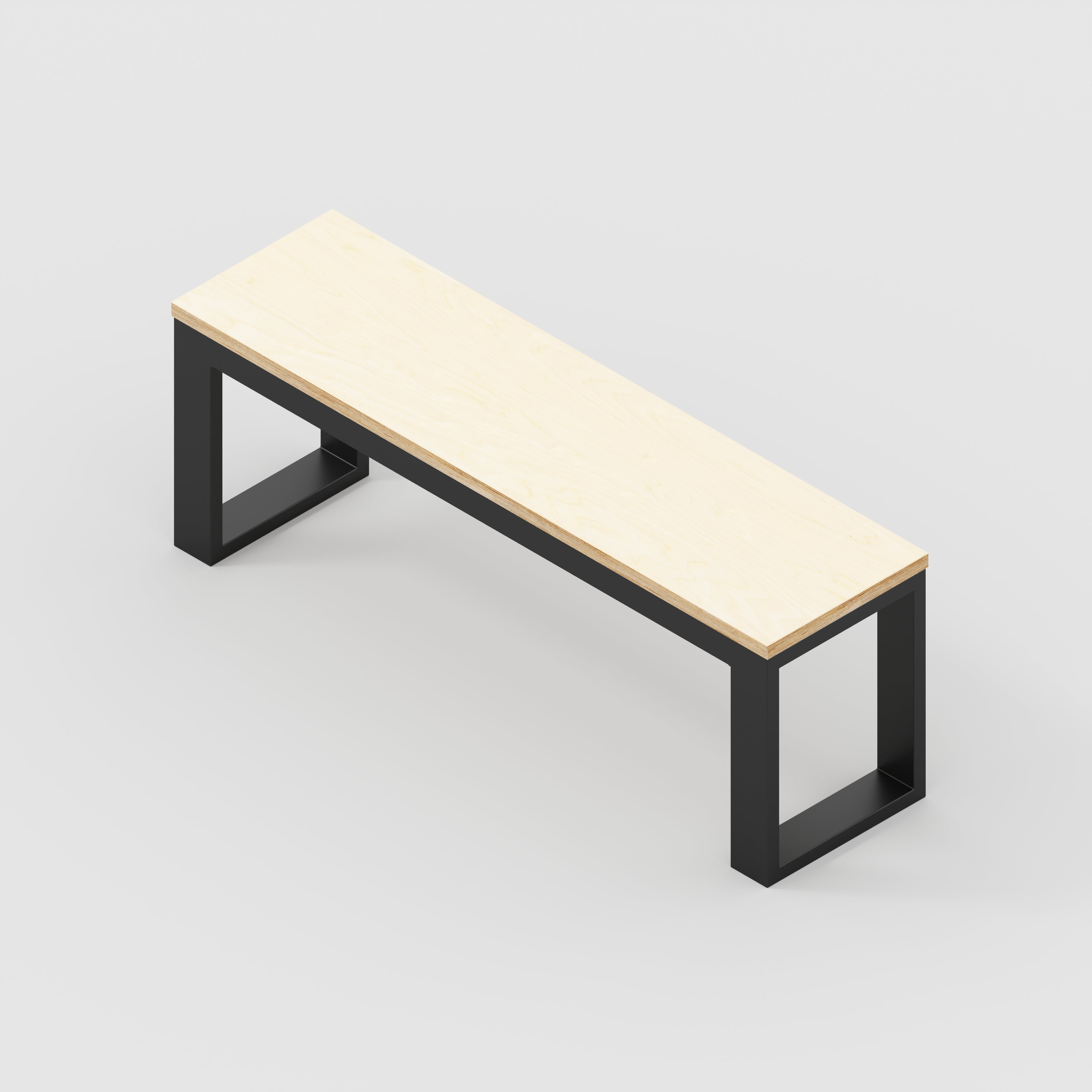 Bench Seat with Black Industrial Frame - Plywood Birch - 1200(w) x 325(d)