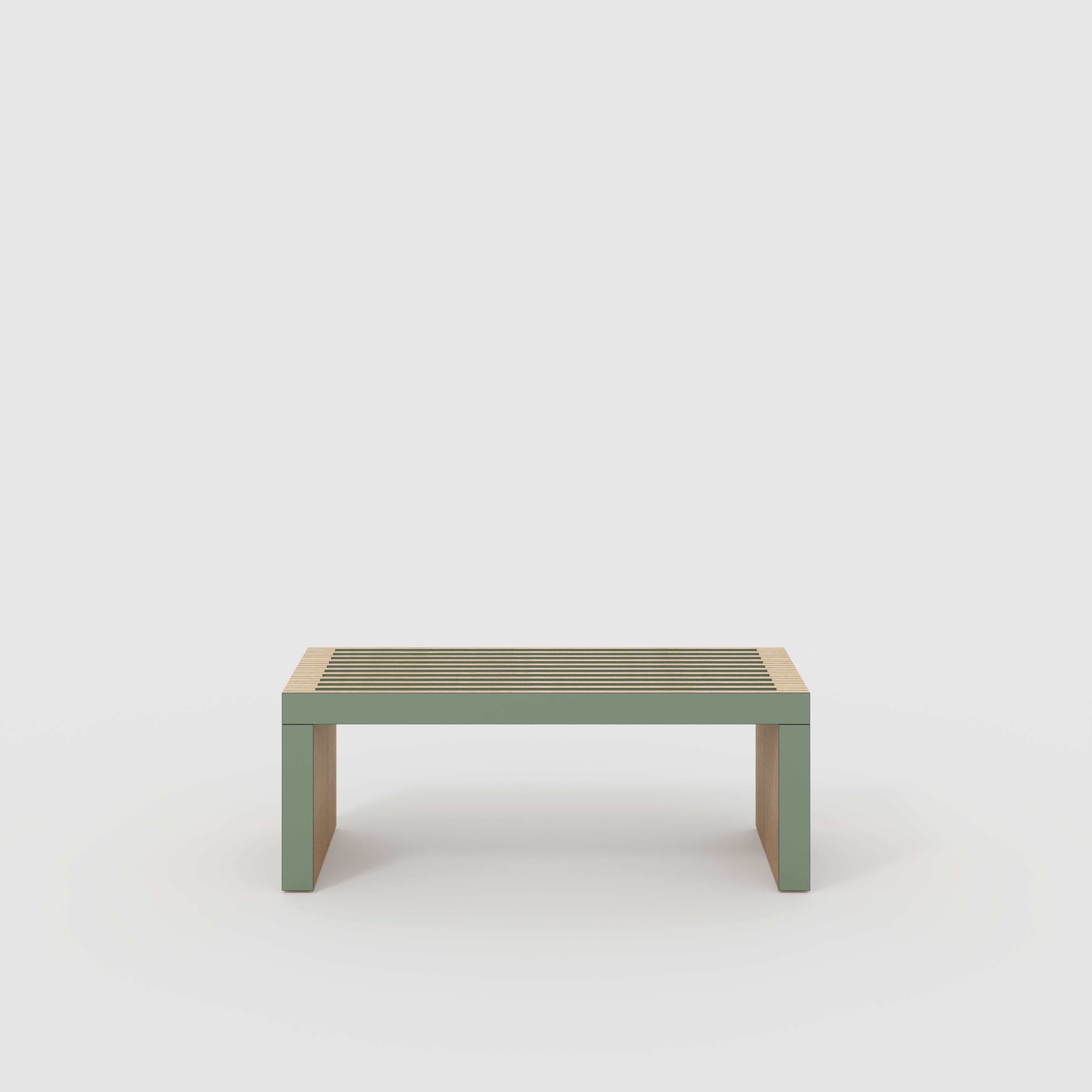 Bench Seat with Slats - Formica Green Slate - 1200(w) x 410(d) x 450(h)