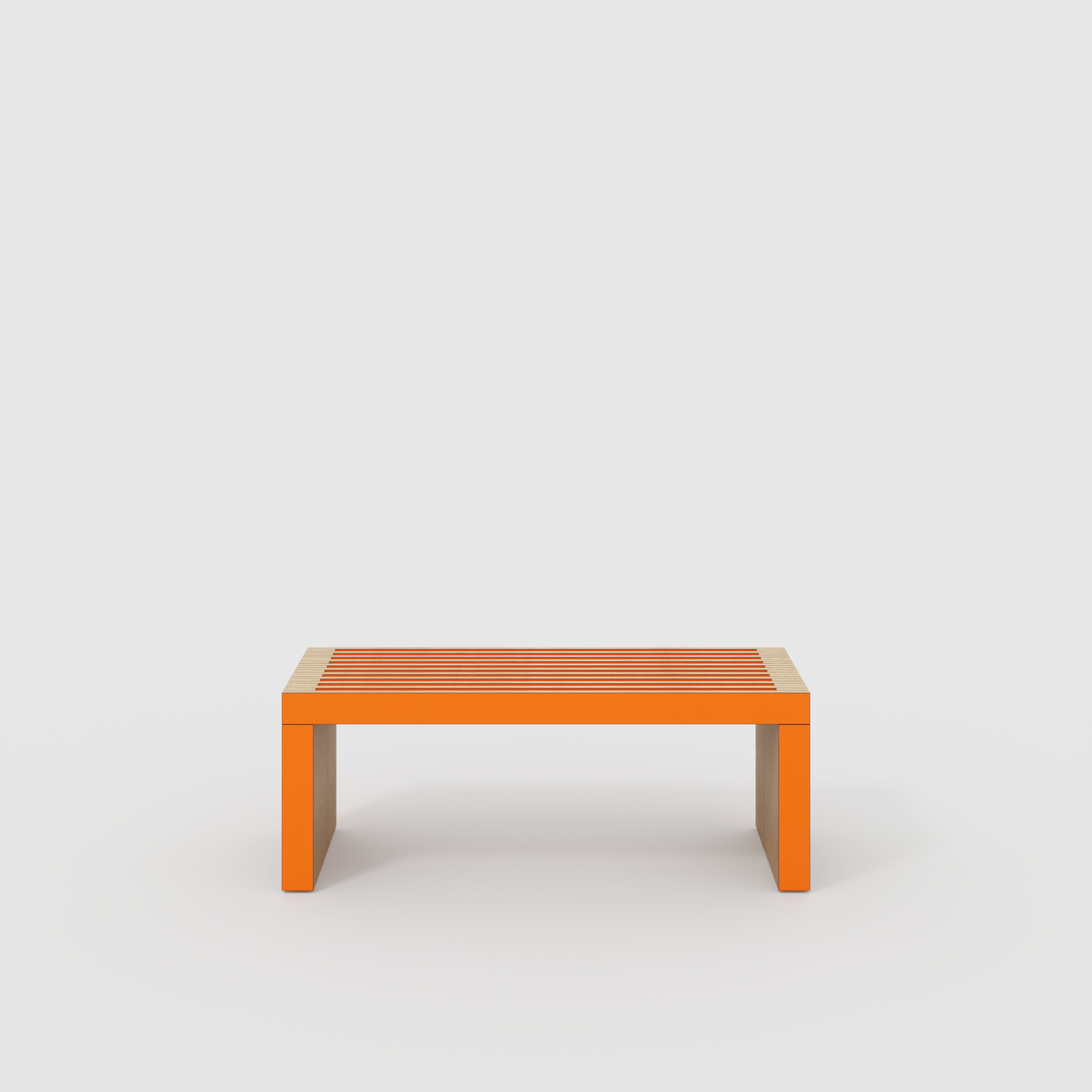 Bench Seat with Slats - Formica Levante Orange - 1200(w) x 410(d) x 450(h)