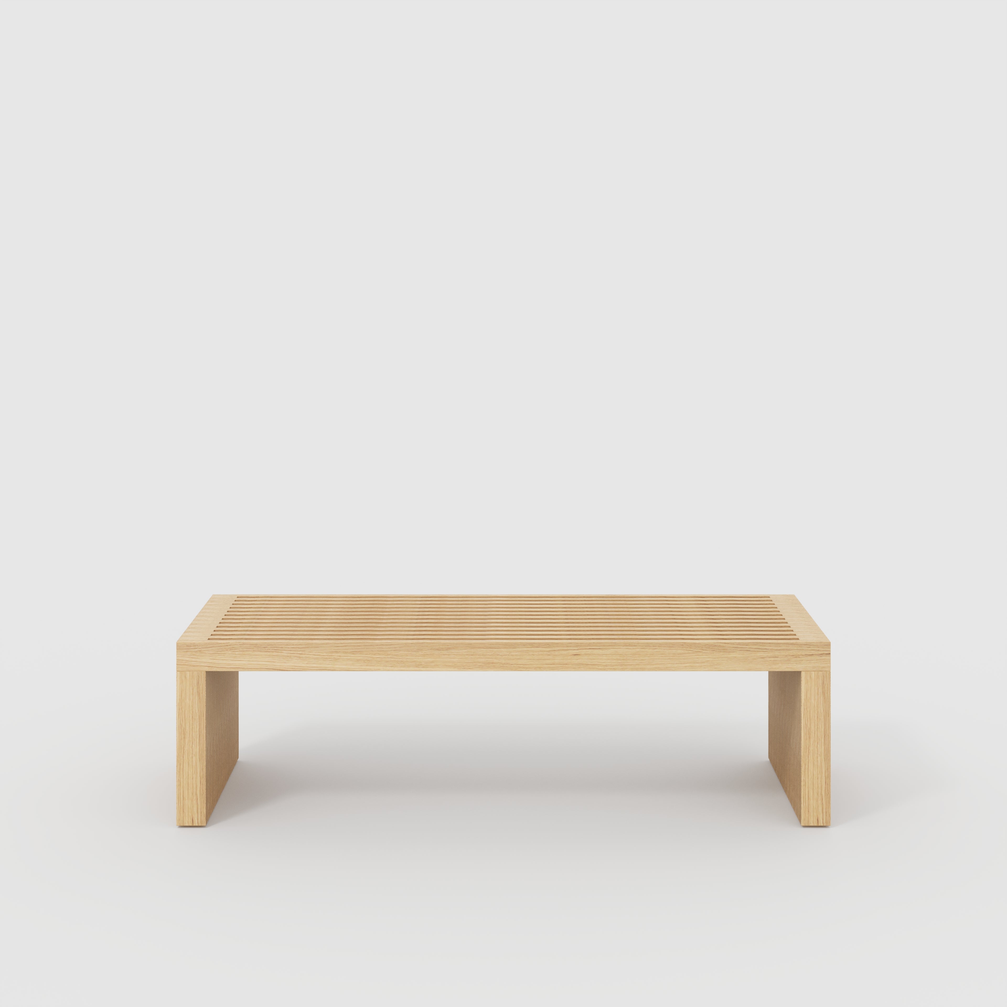 Bench Seat with Slats - Plywood Oak - 1600(w) x 462(d) x 450(h)