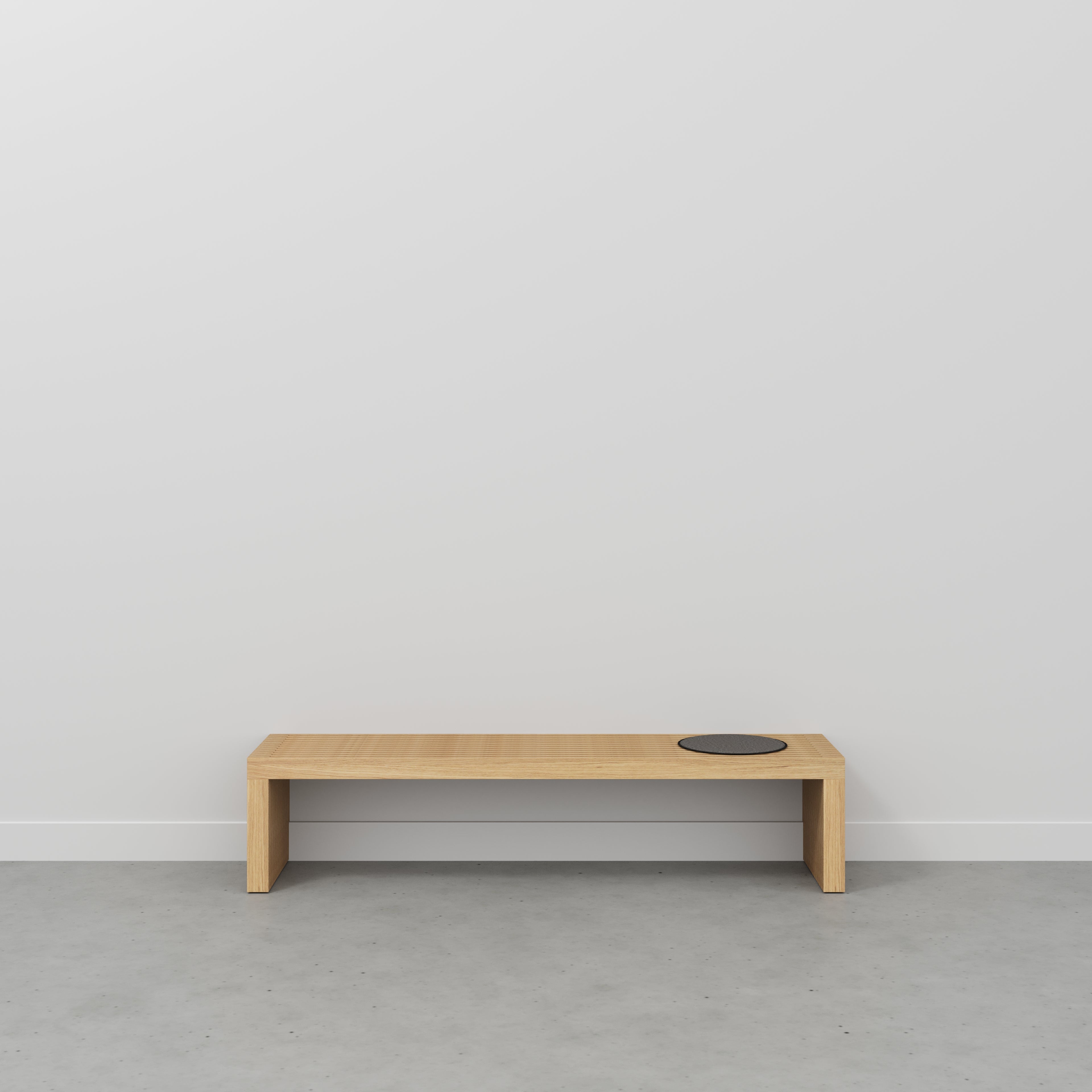 Bench Seat with Slats - Plywood Oak - 2000(w) x 462(d) x 450(h)