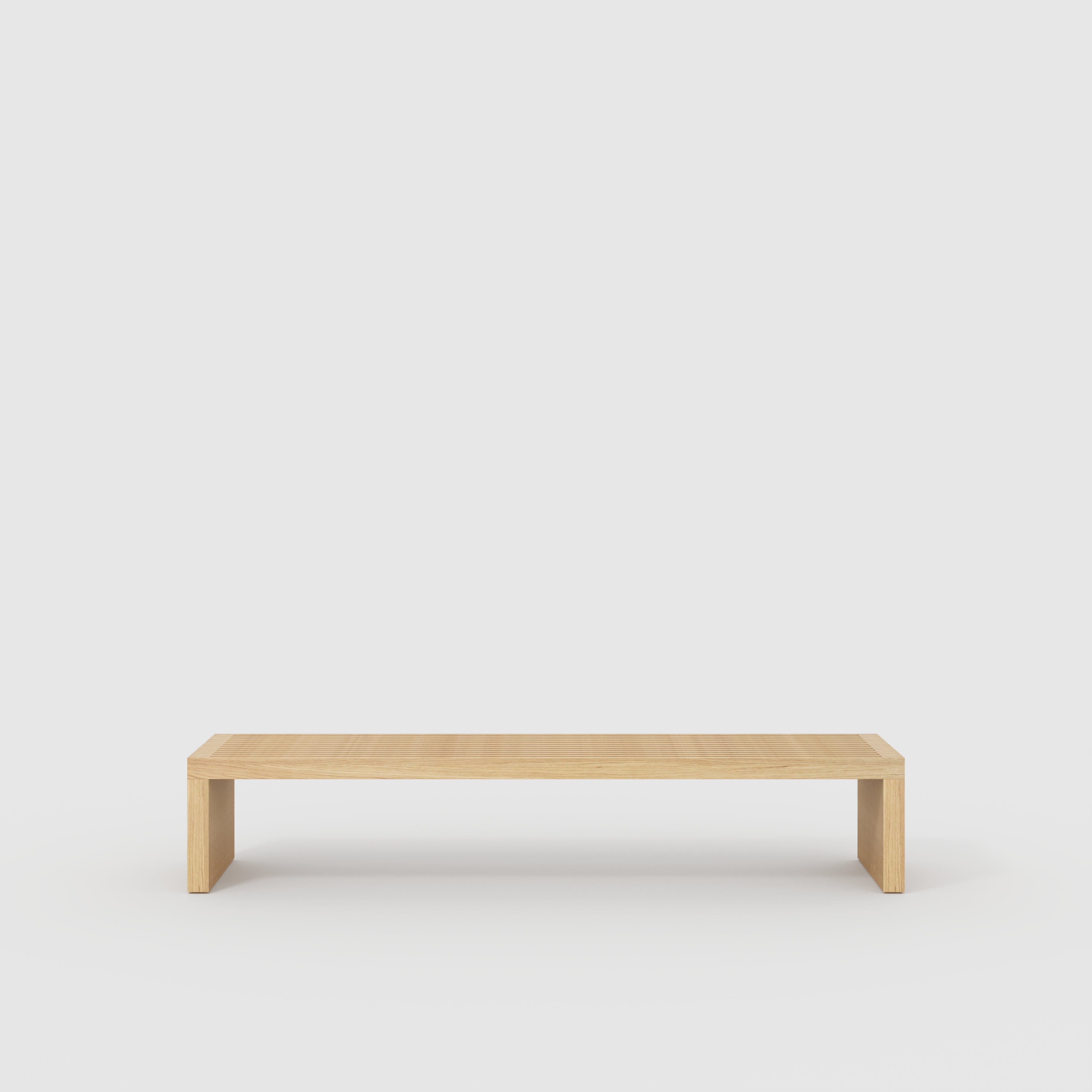 Bench Seat with Slats - Plywood Oak - 2400(w) x 462(d) x 450(h)