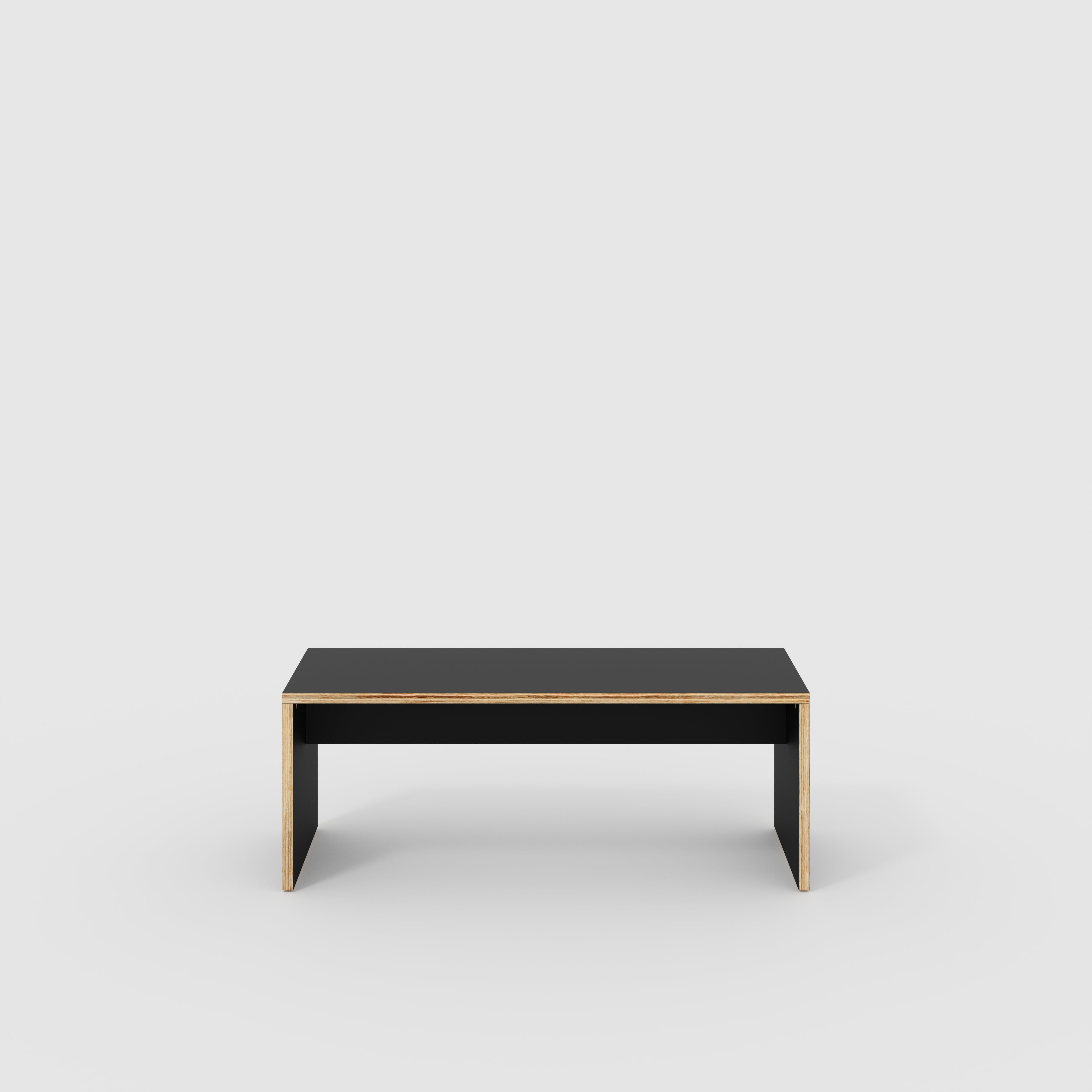 Bench Seat with Solid Sides - Formica Diamond Black - 1200(w) x 400(d)