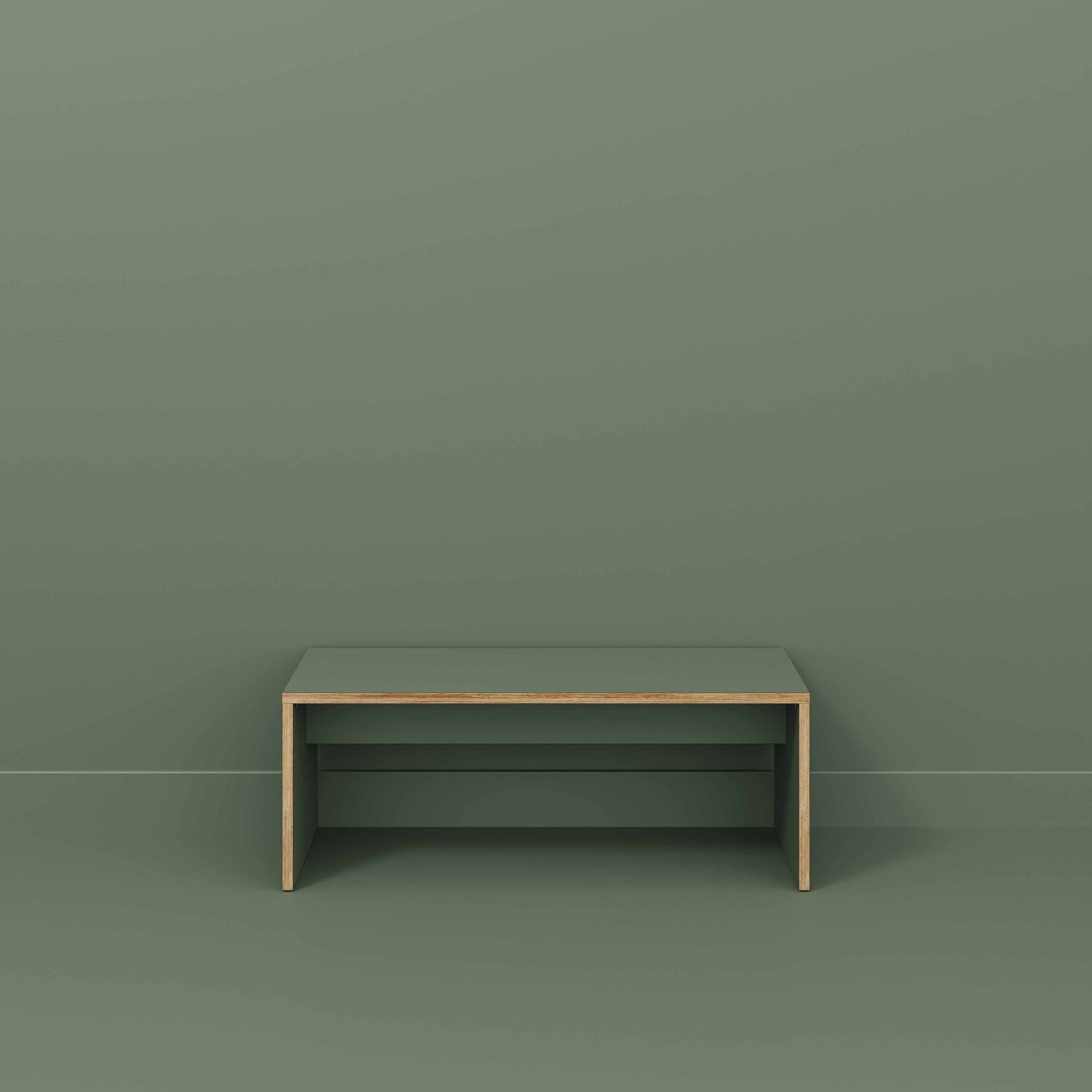 Bench Seat with Solid Sides - Formica Green Slate - 1200(w) x 400(d)