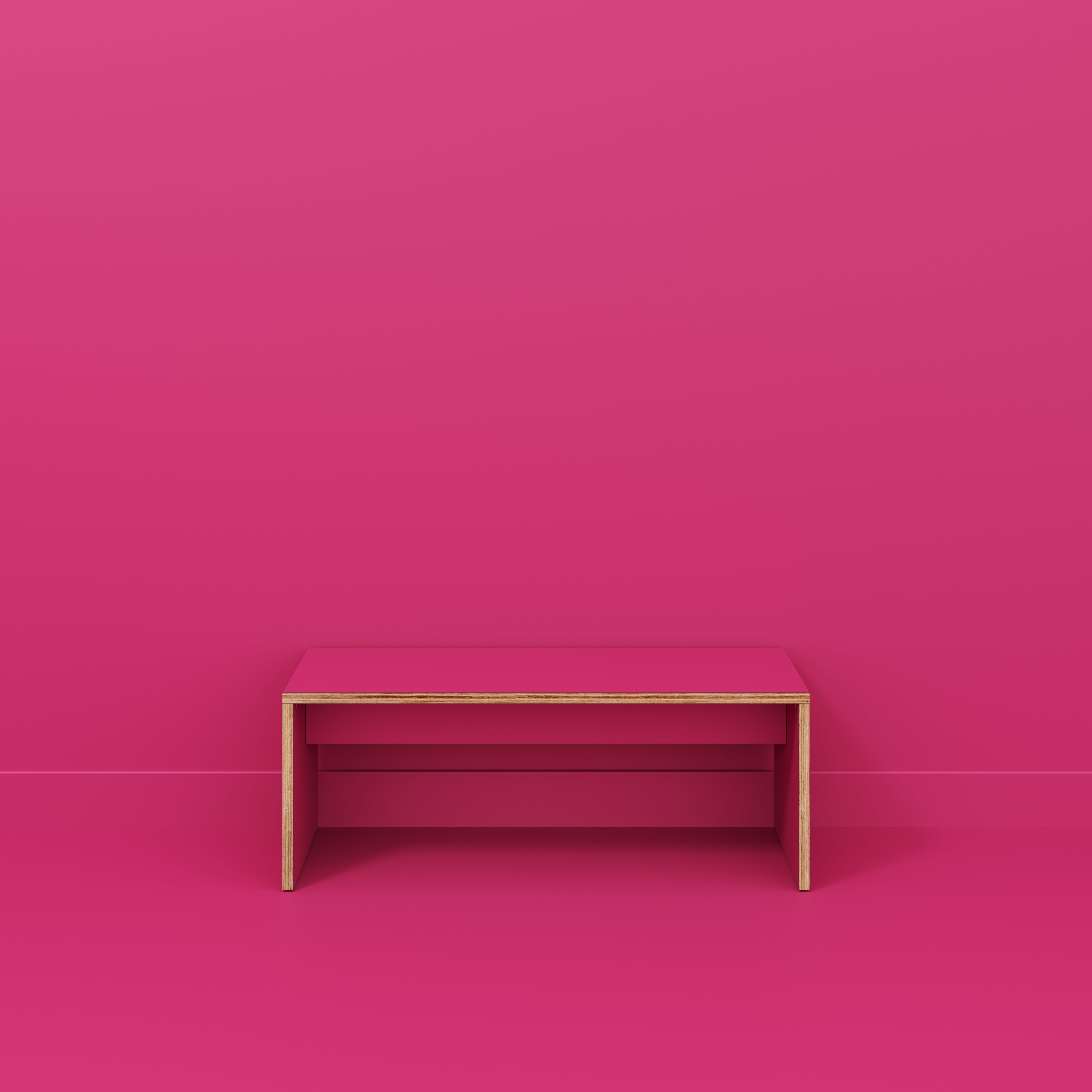 Bench Seat with Solid Sides - Formica Juicy Pink - 1200(w) x 400(d)