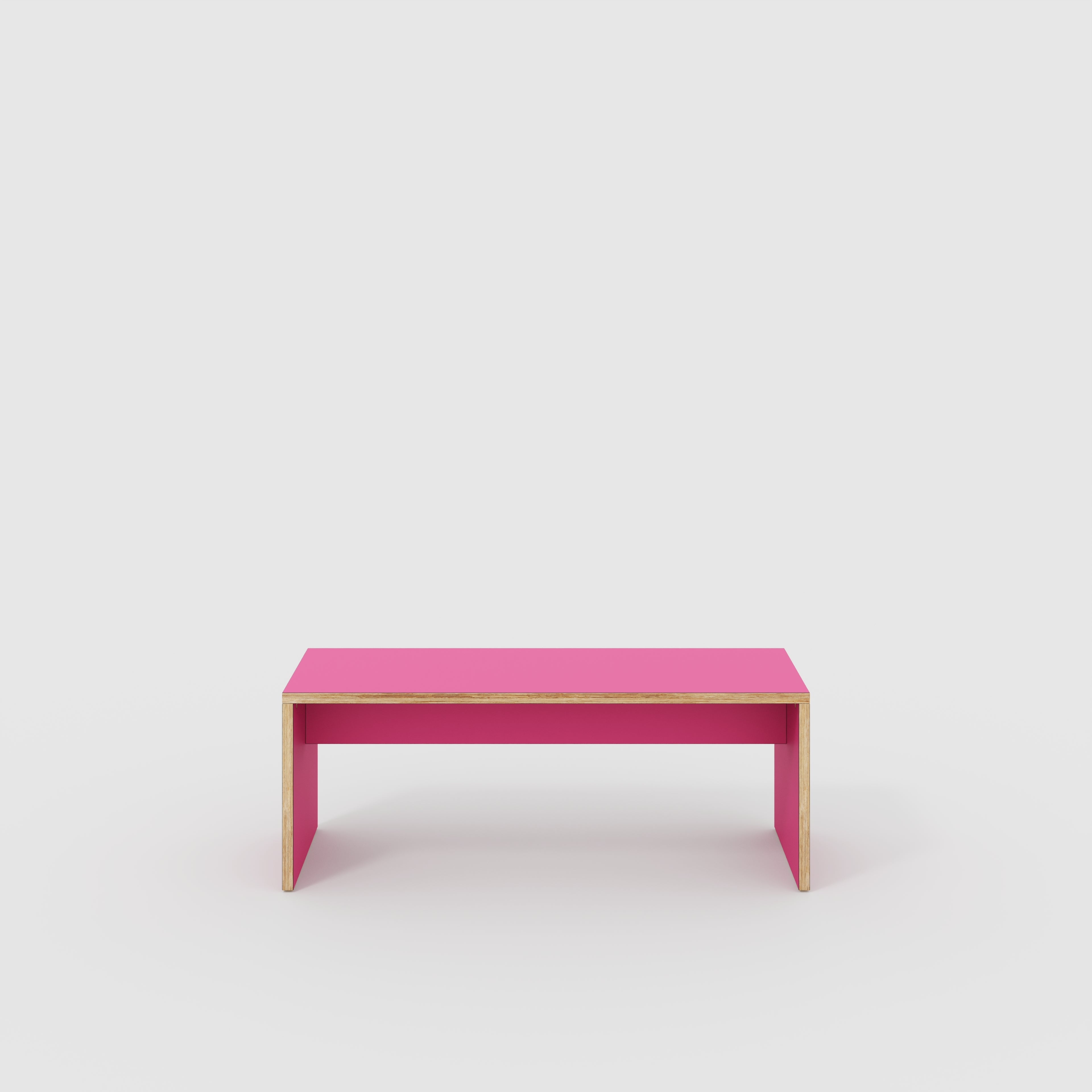 Bench Seat with Solid Sides - Formica Juicy Pink - 1200(w) x 400(d)
