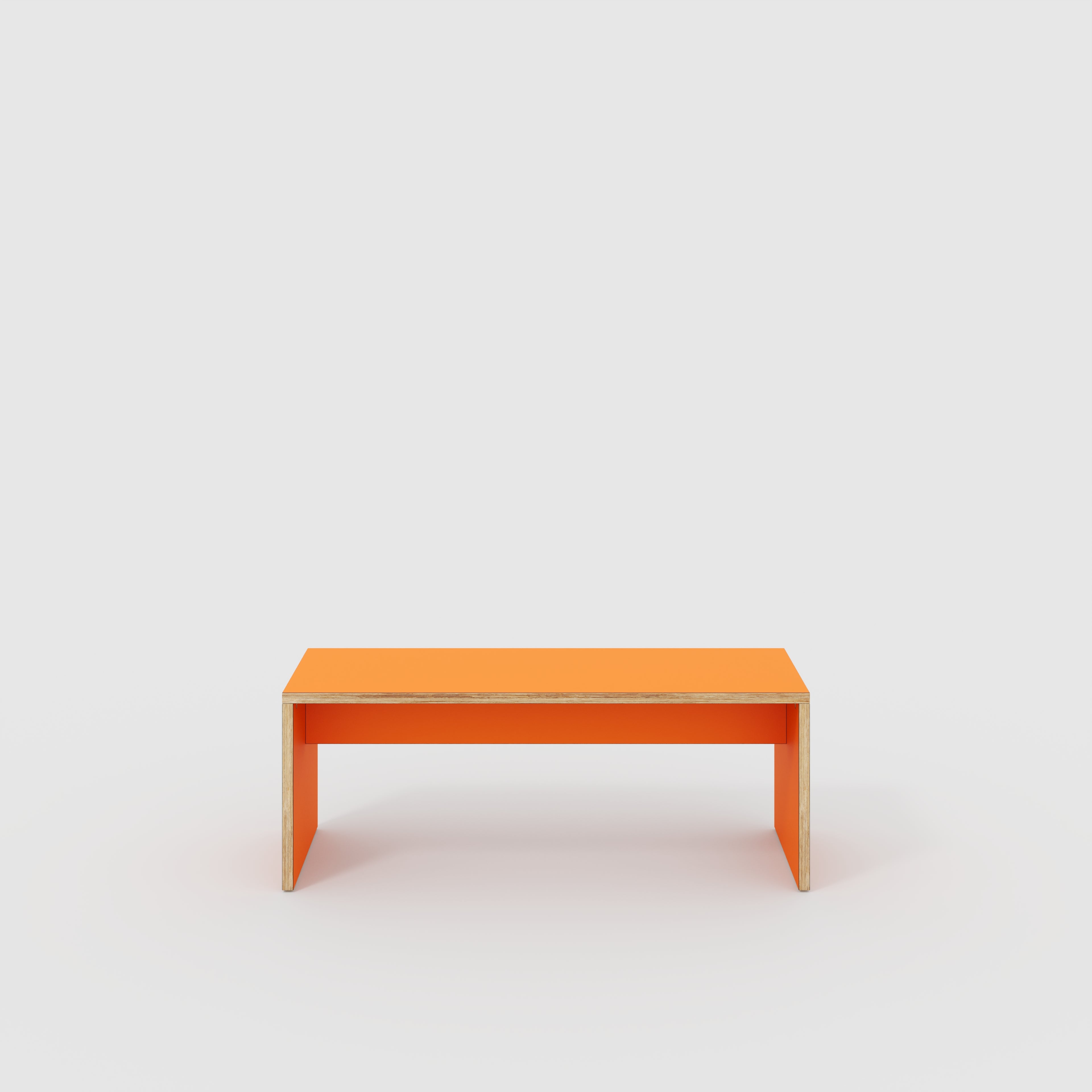 Bench Seat with Solid Sides - Formica Levante Orange - 1200(w) x 400(d)