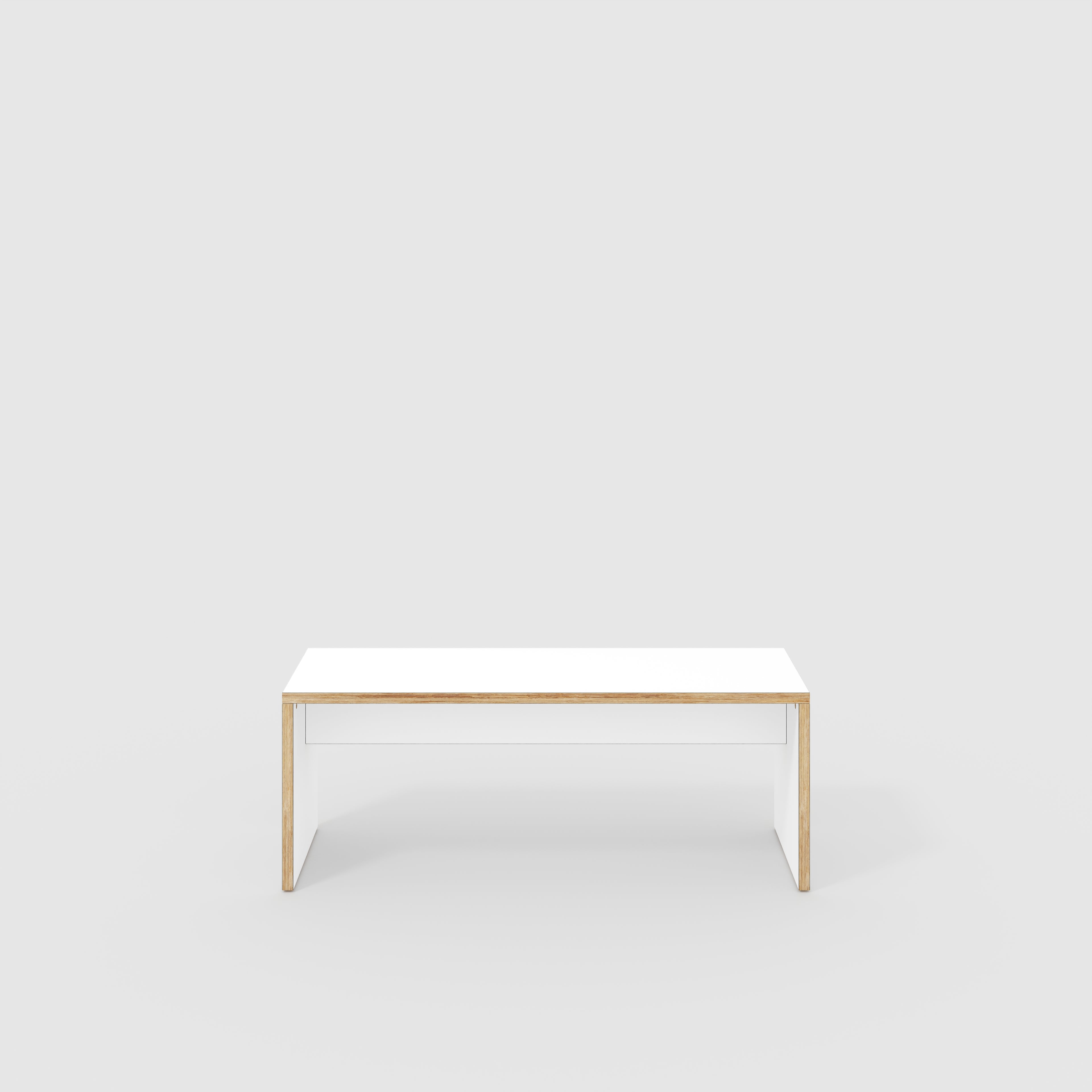 Bench Seat with Solid Sides - Formica White - 1200(w) x 400(d)