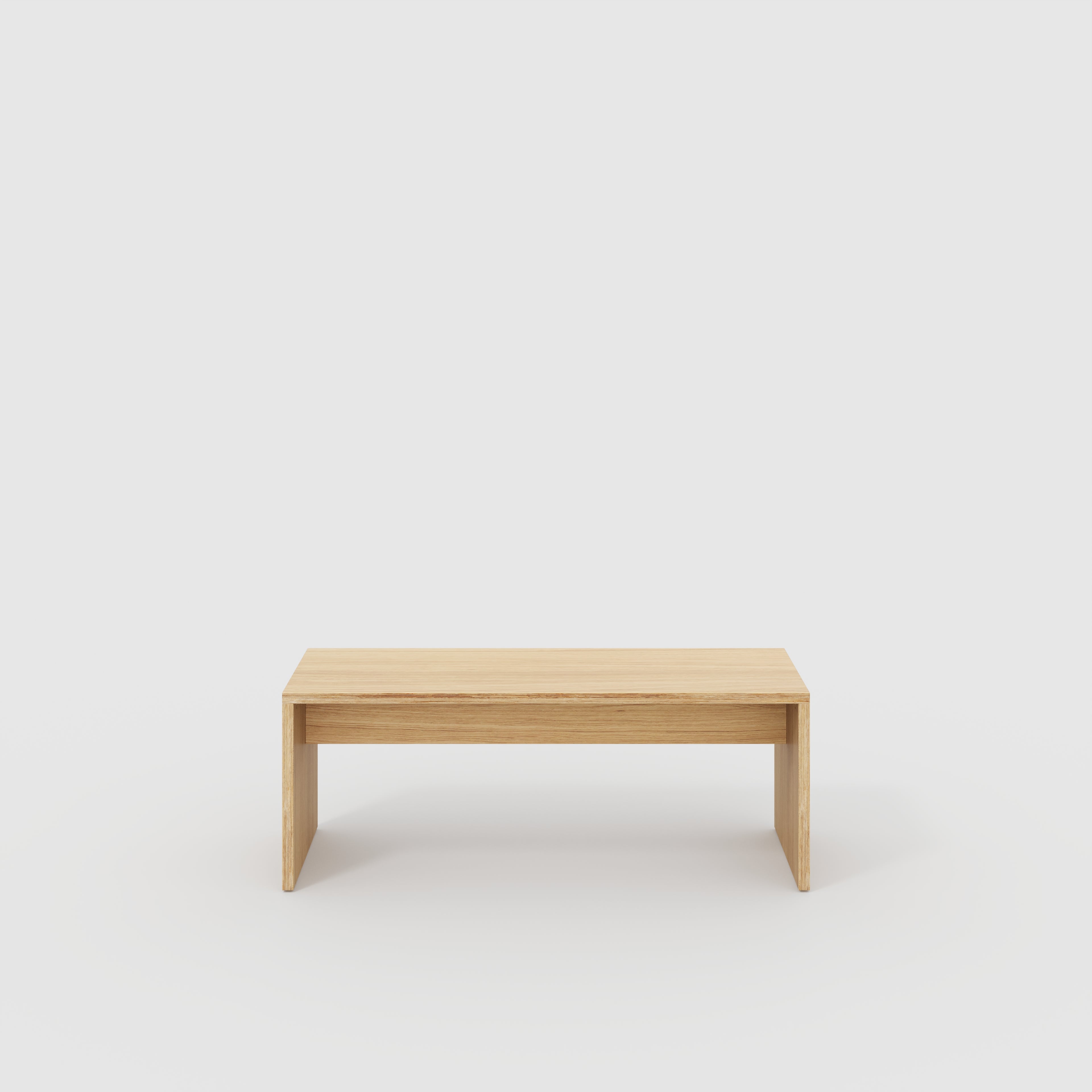 Bench Seat with Solid Sides - Plywood Oak - 1200(w) x 400(d)