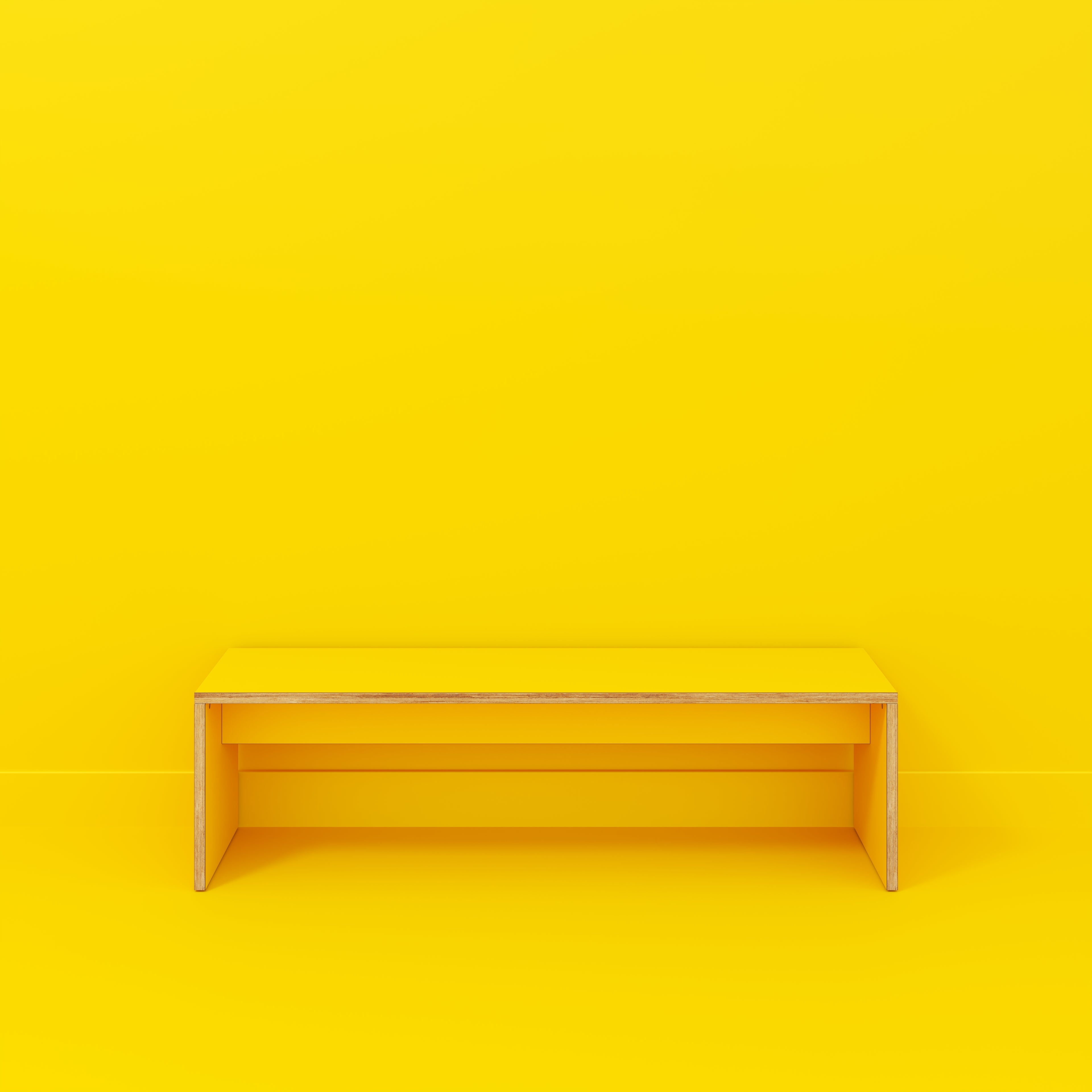 Bench Seat with Solid Sides - Formica Chrome Yellow - 1600(w) x 400(d)