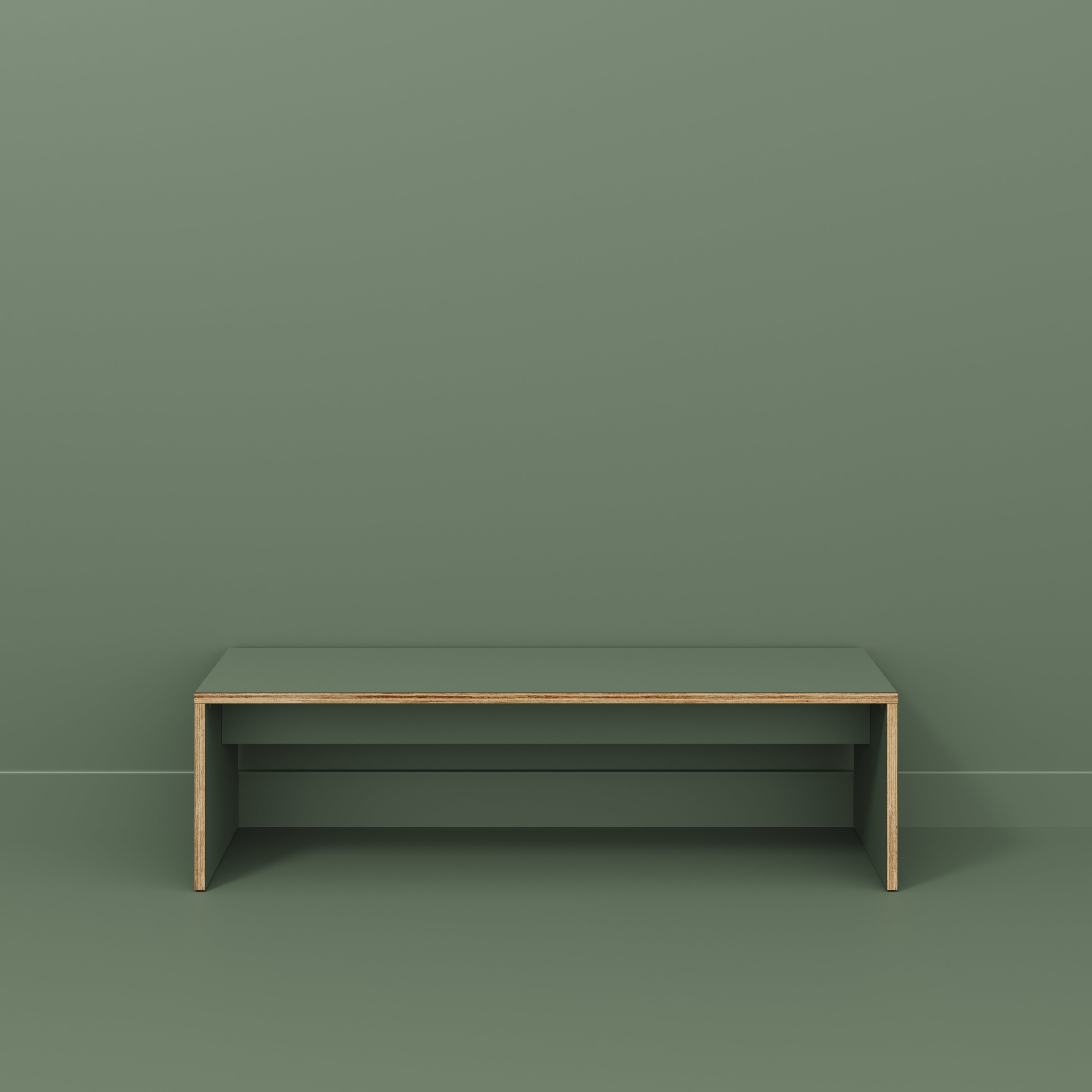 Bench Seat with Solid Sides - Formica Green Slate - 1600(w) x 400(d)
