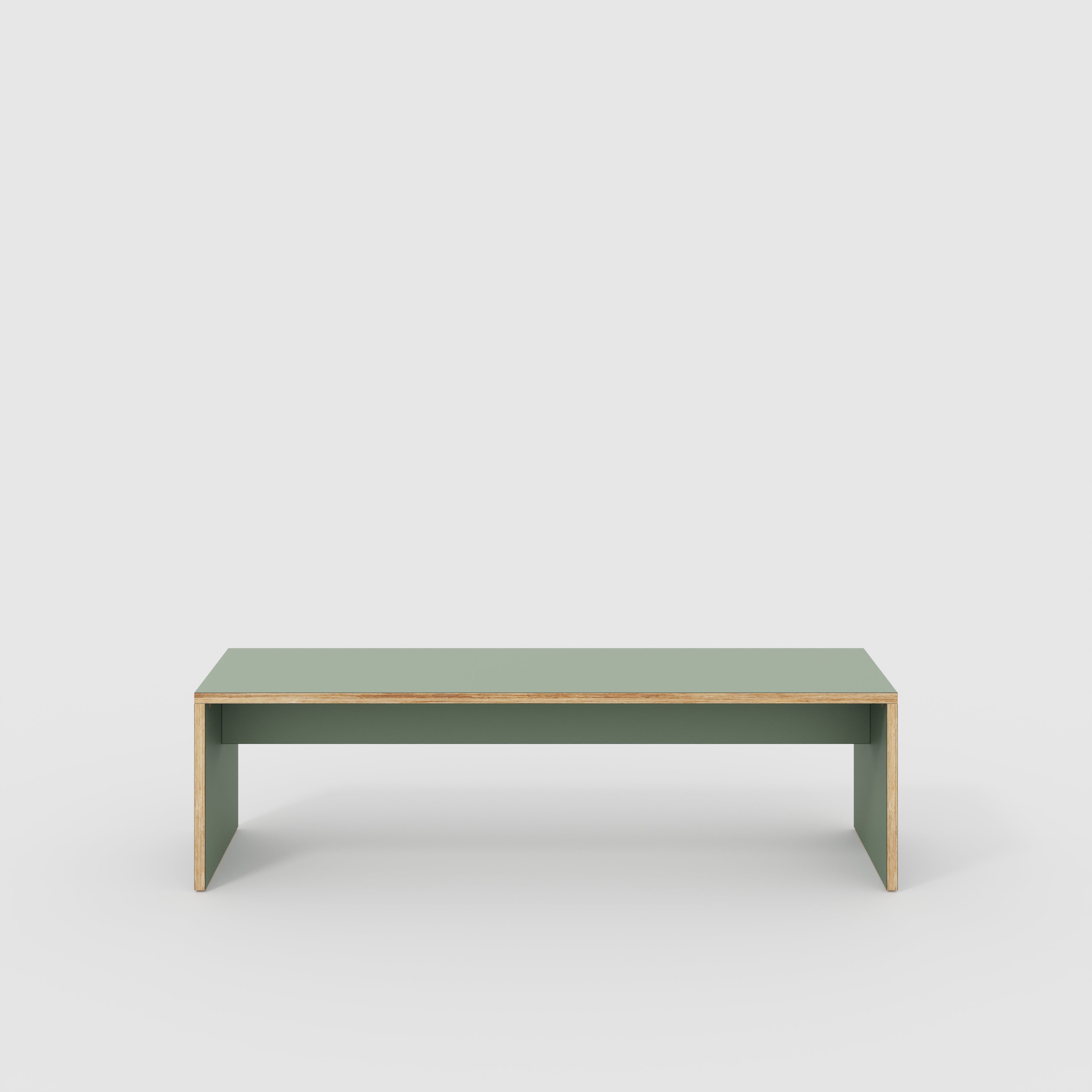 Bench Seat with Solid Sides - Formica Green Slate - 1600(w) x 400(d)