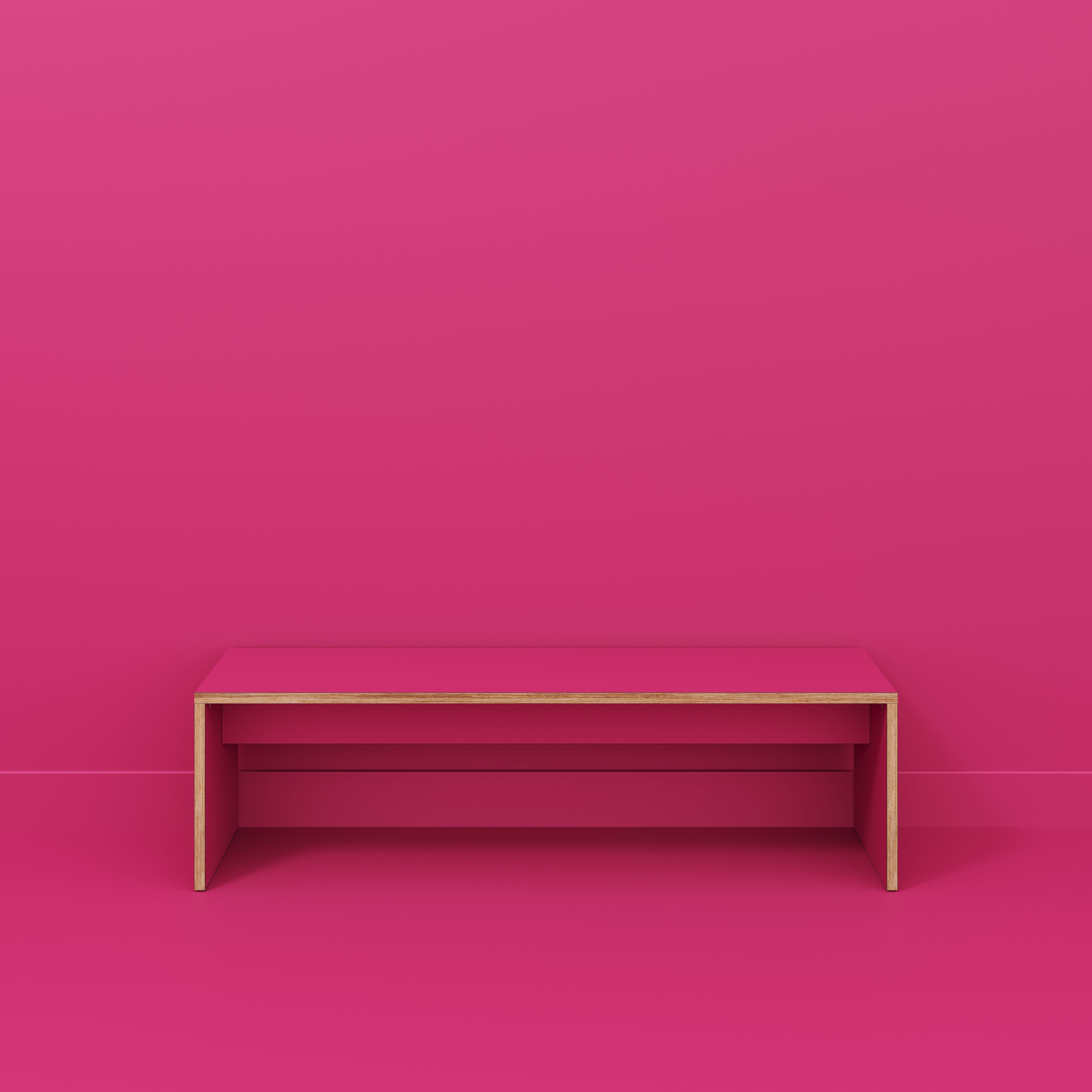 Bench Seat with Solid Sides - Formica Juicy Pink - 1600(w) x 400(d)